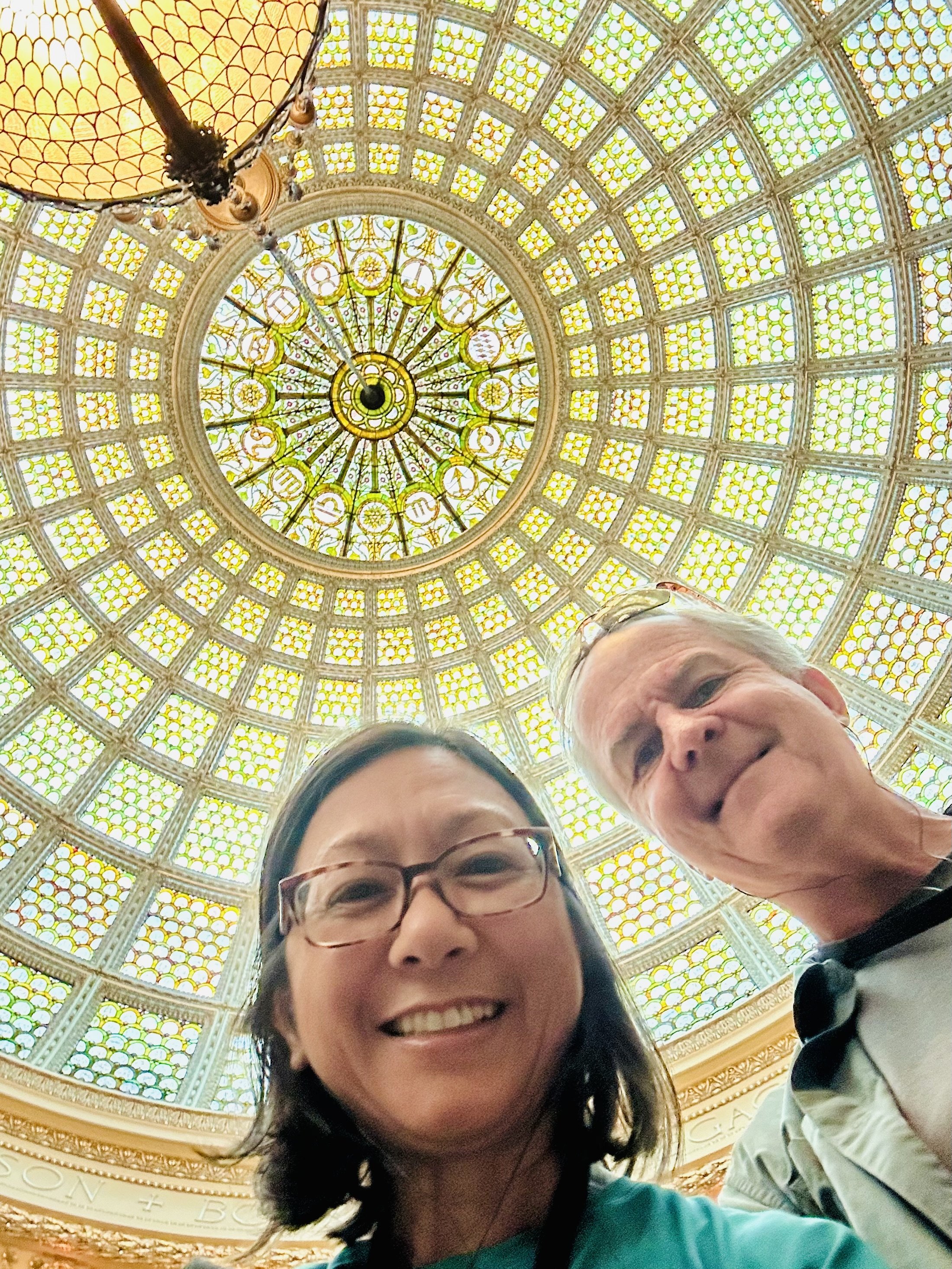 Tiffany glass dome