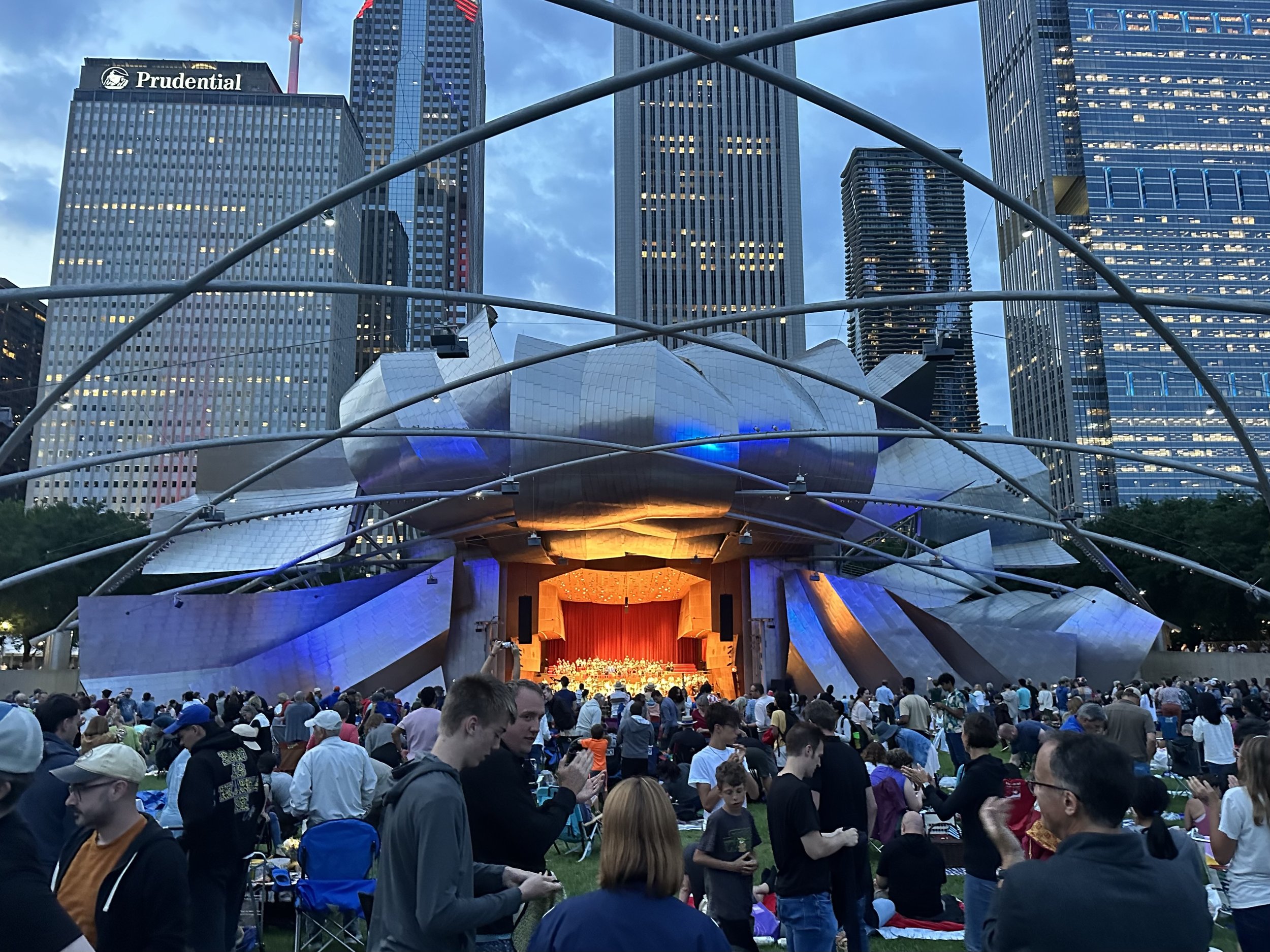 Pavilion after sunset