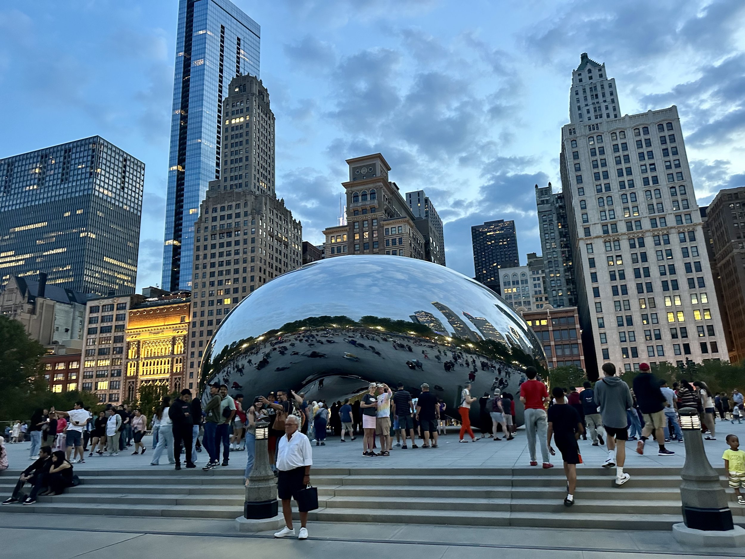 Walking past The Bean after the concert