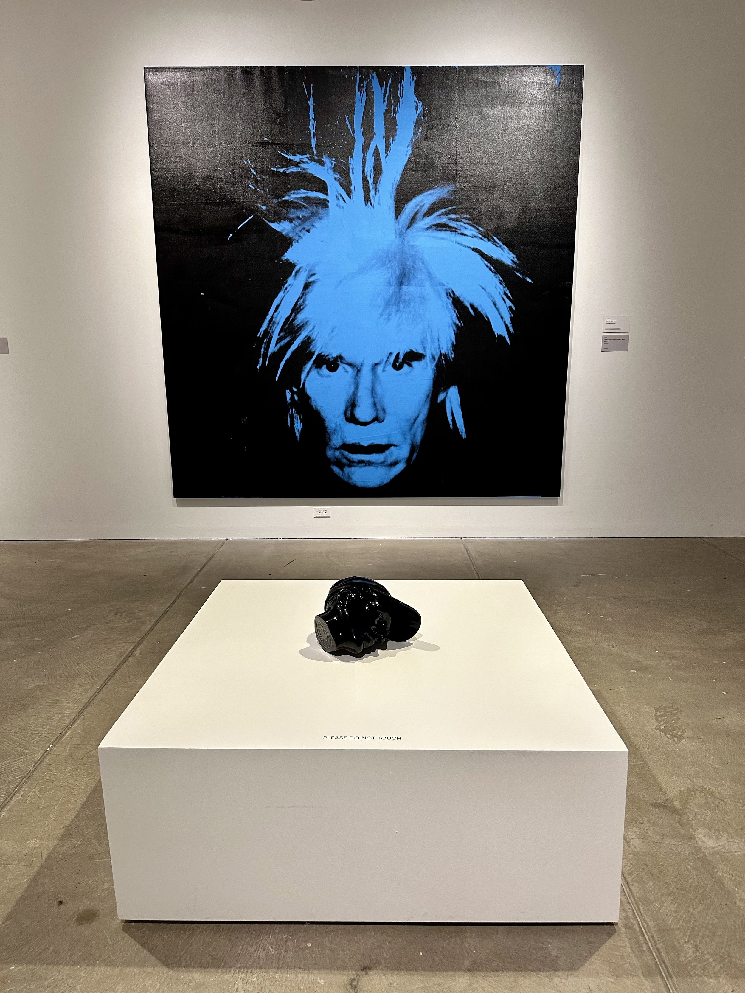 Andy Warhol, Self-Portrait, 1986 and KAWS, PERMANENT THIRTY-THREE (Self-Portrait), 2008