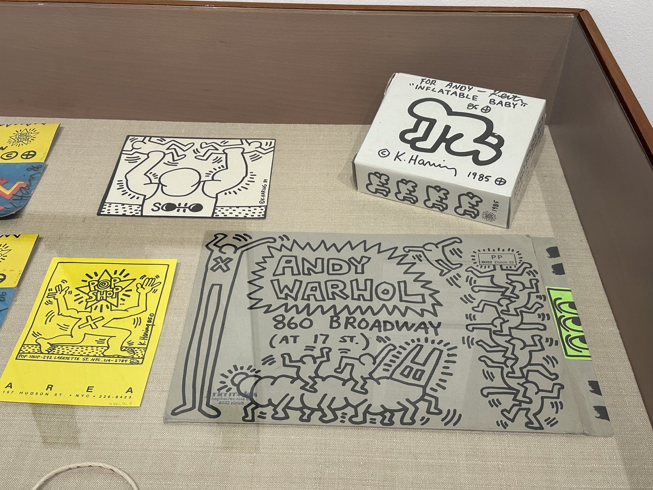 Keith Haring, letters and gifts sent to Andy Warhol, 1980's