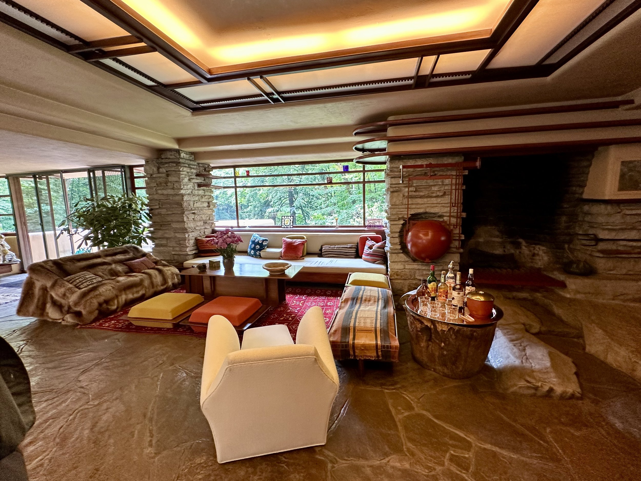 Living room fireplace