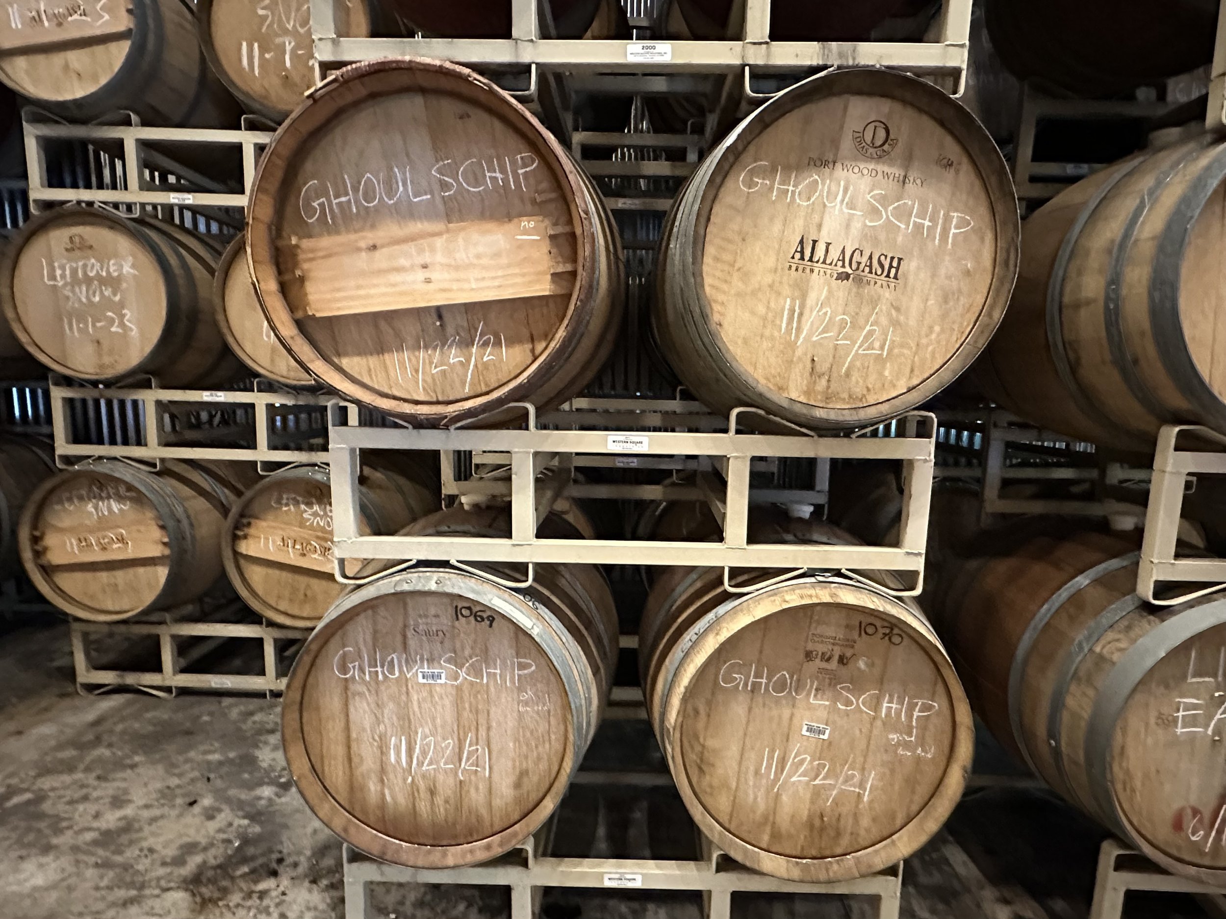 Barrels with taster's notes