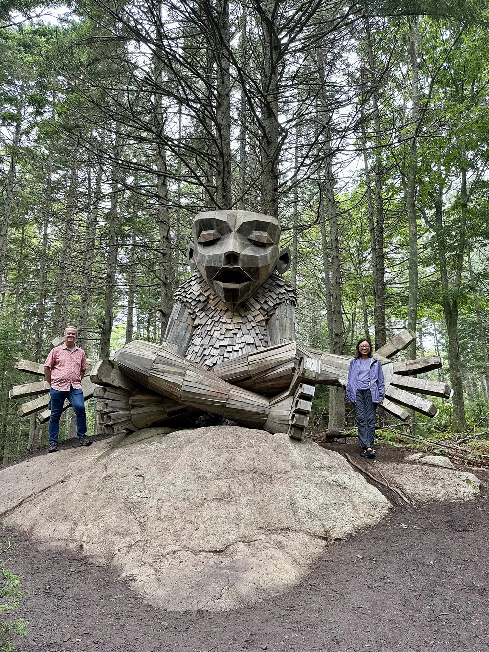 GRO smiles with the LEAVES of the tree.