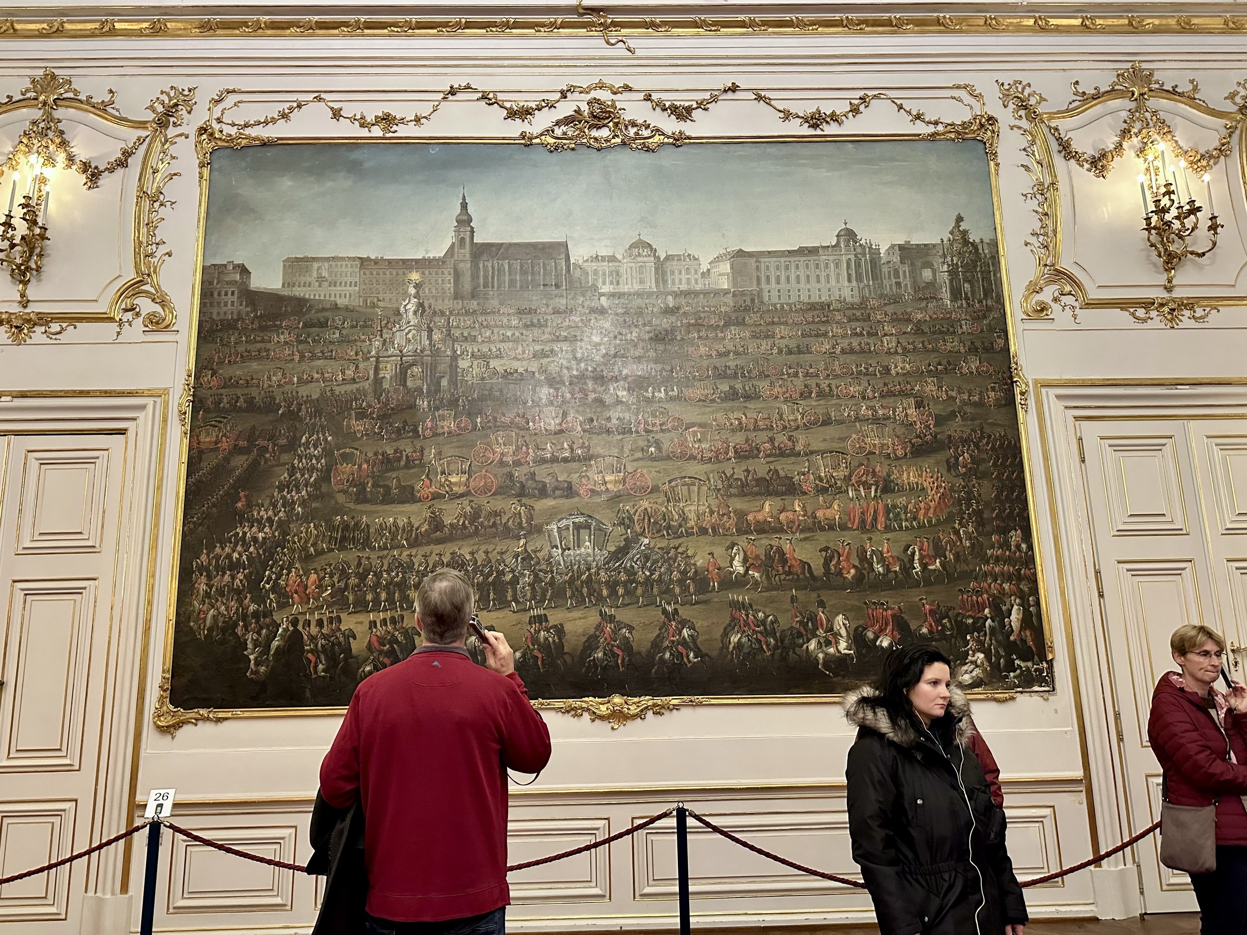 Painting of a royal wedding procession in Carousel Room
