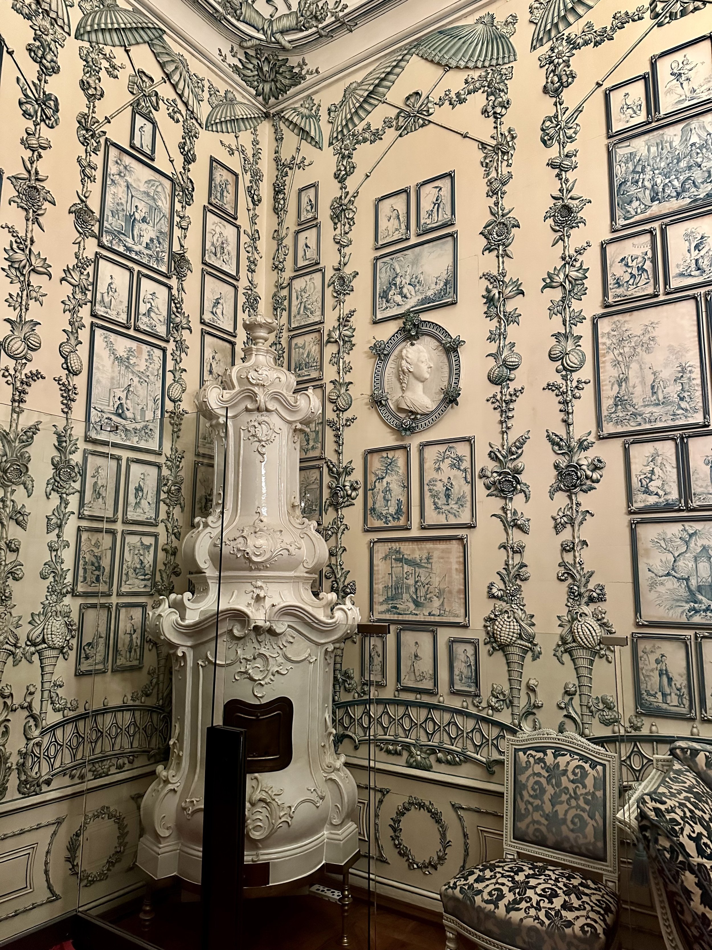 Maria Theresa's writing room, with drawings by her children
