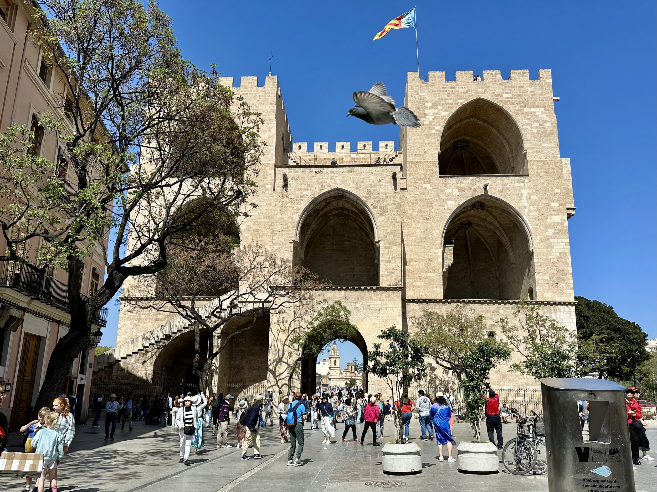 Side facing inward (south), toward our apartment and the historic center of the city