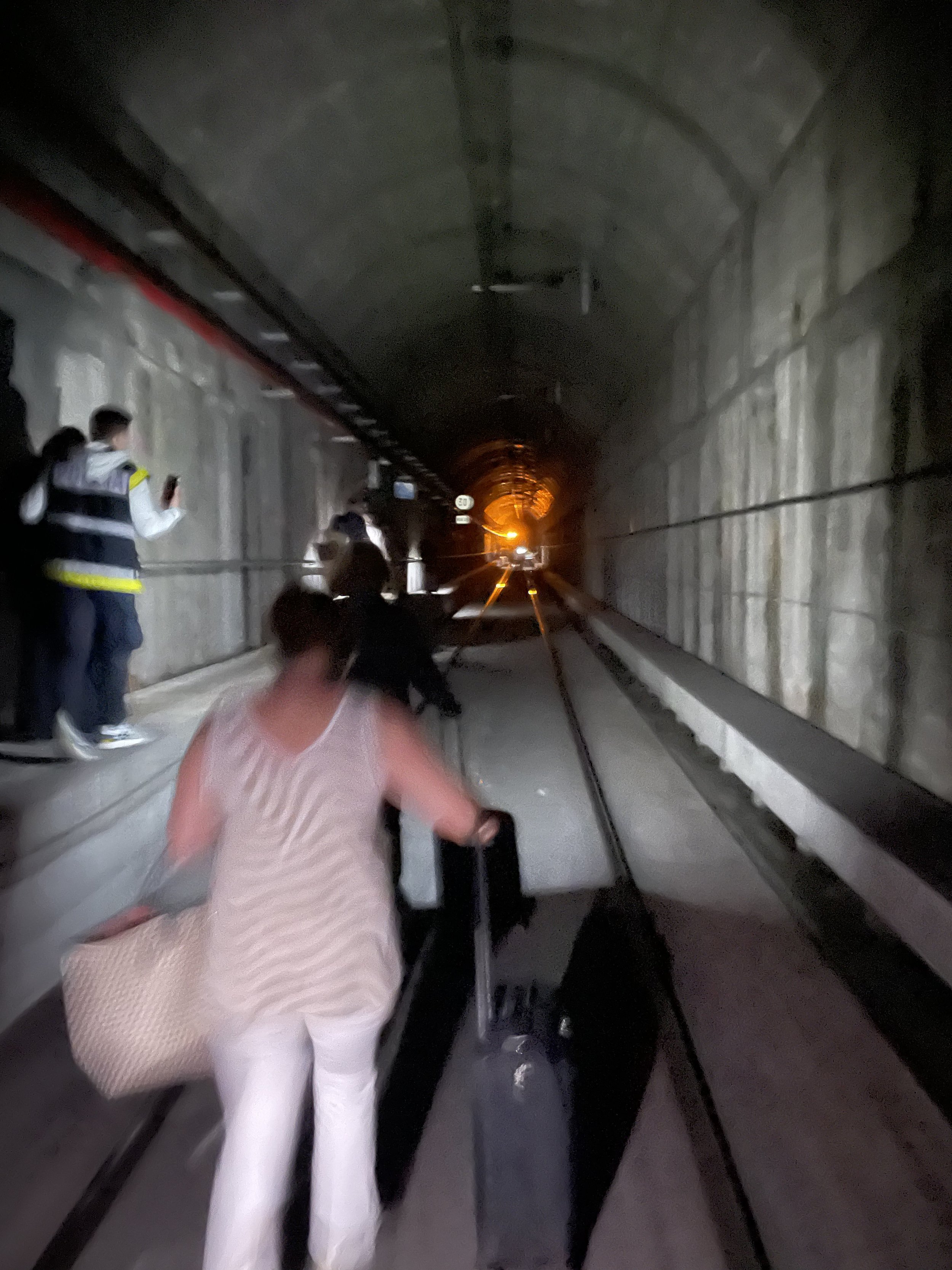 Walking between the rails