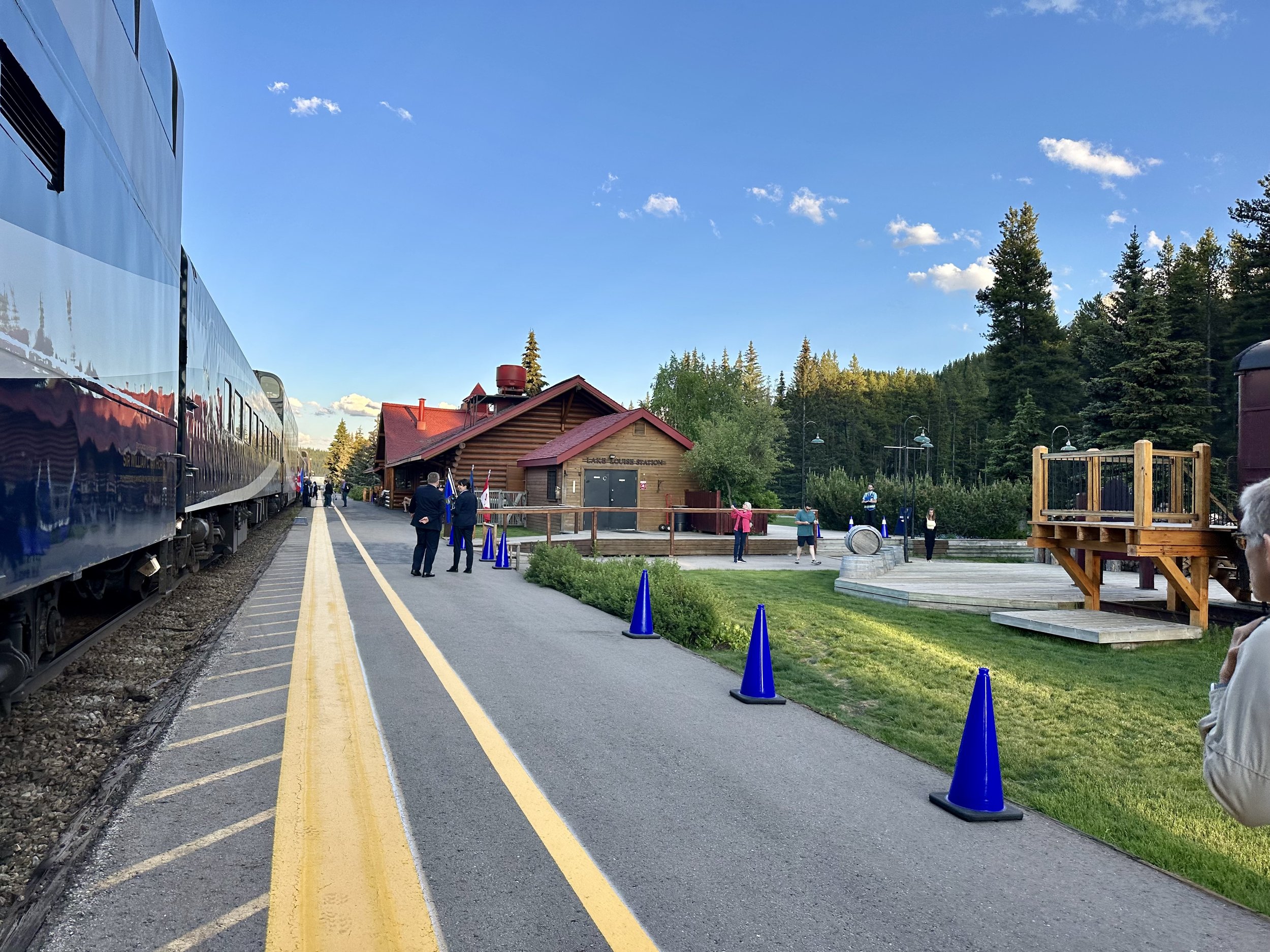 Disembarking at Lake Louise