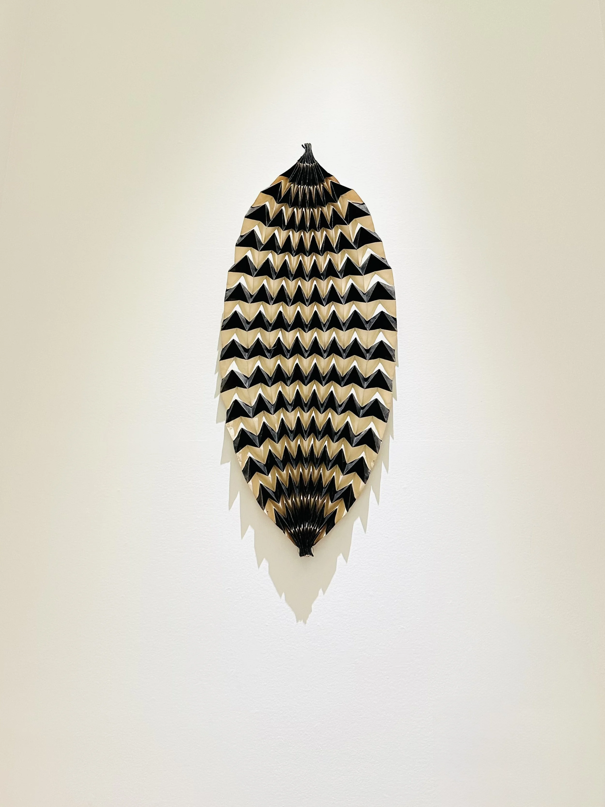 Untitled (S.691, Wall-Mounted Paperfold with Horizontal Stripes)
