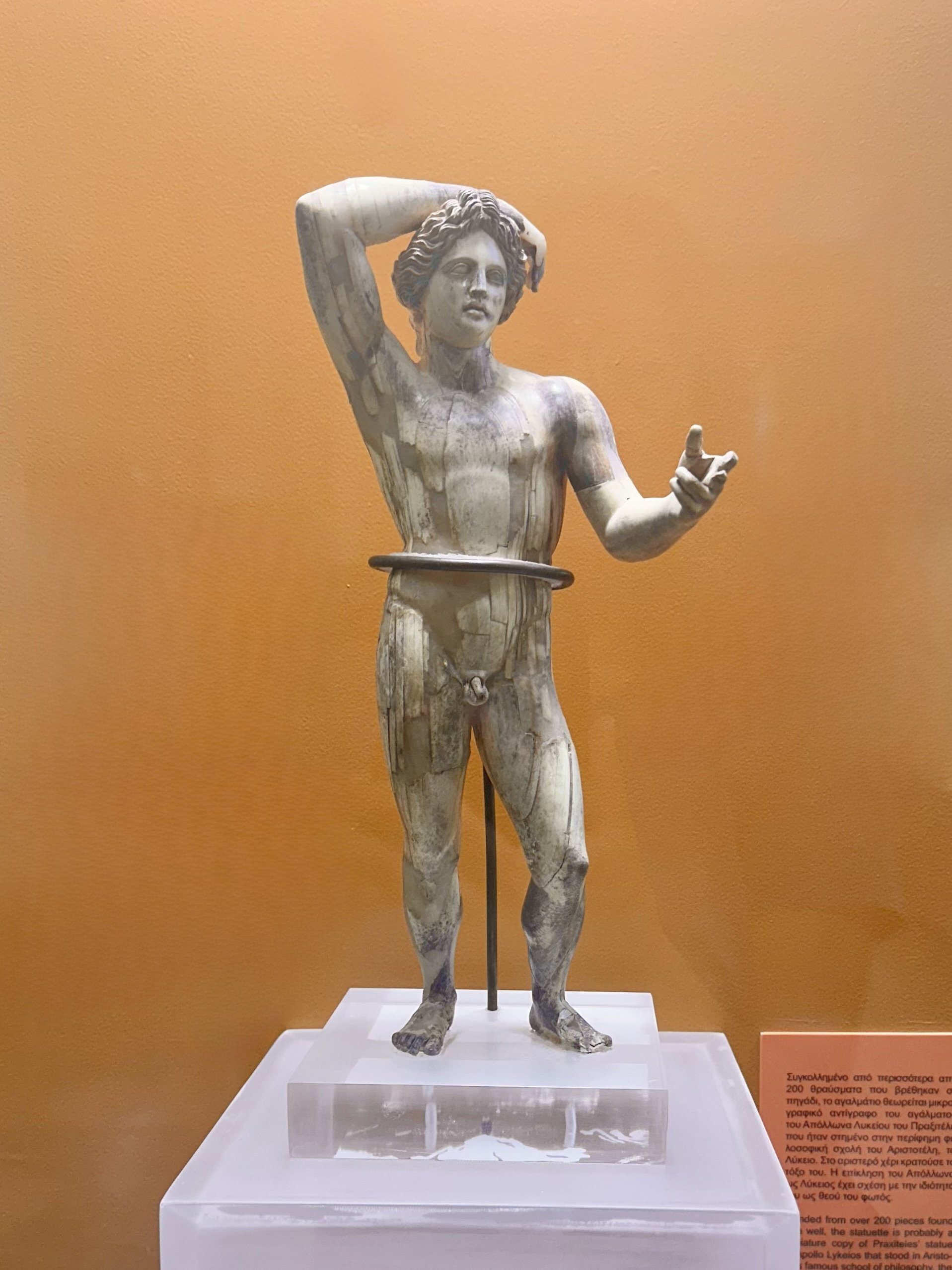 Statuette of Apollo, mended from over 200 ivory pieces found in a well