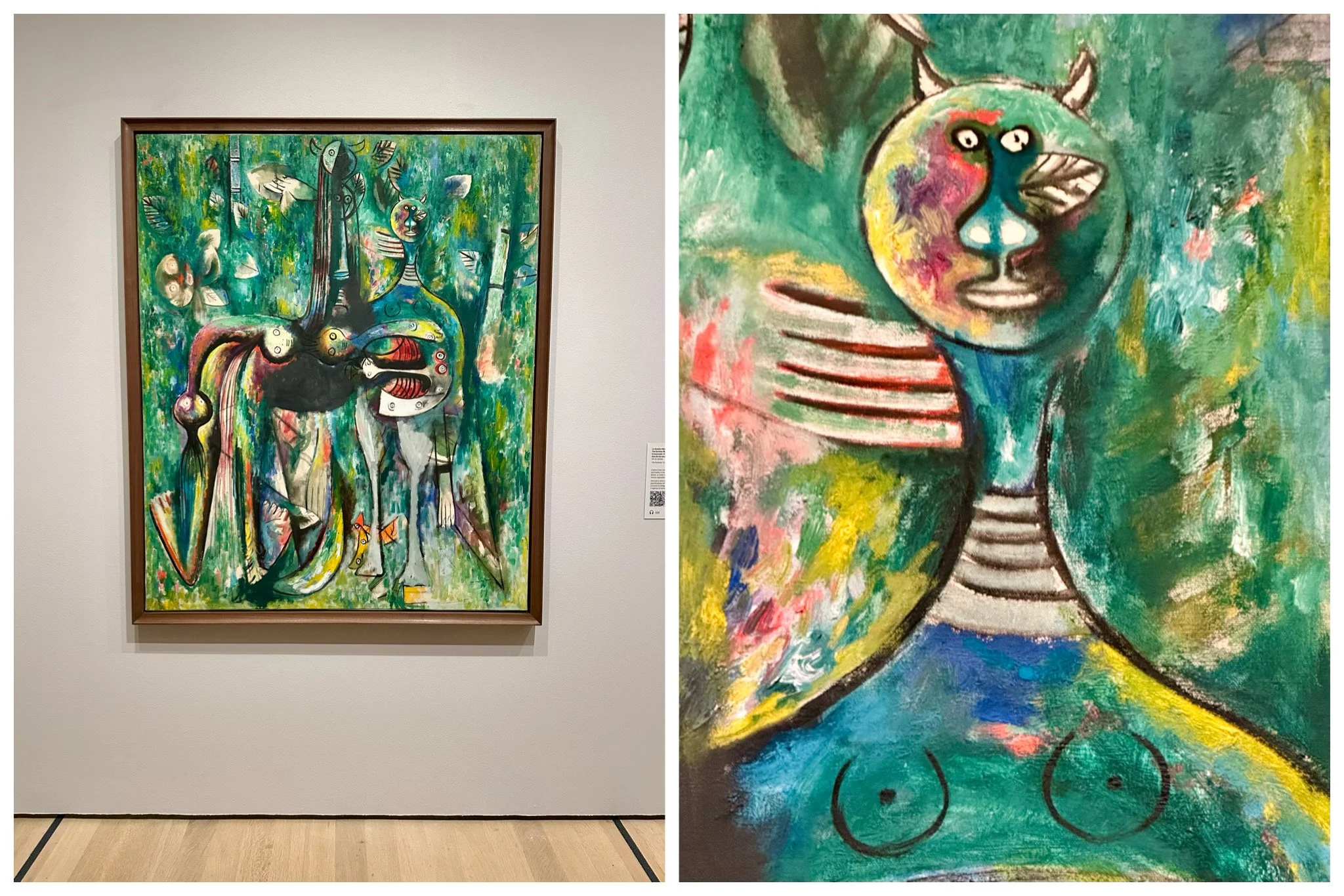 The Somber Malembo, God of the Crossroads, 1943 (detail on right)