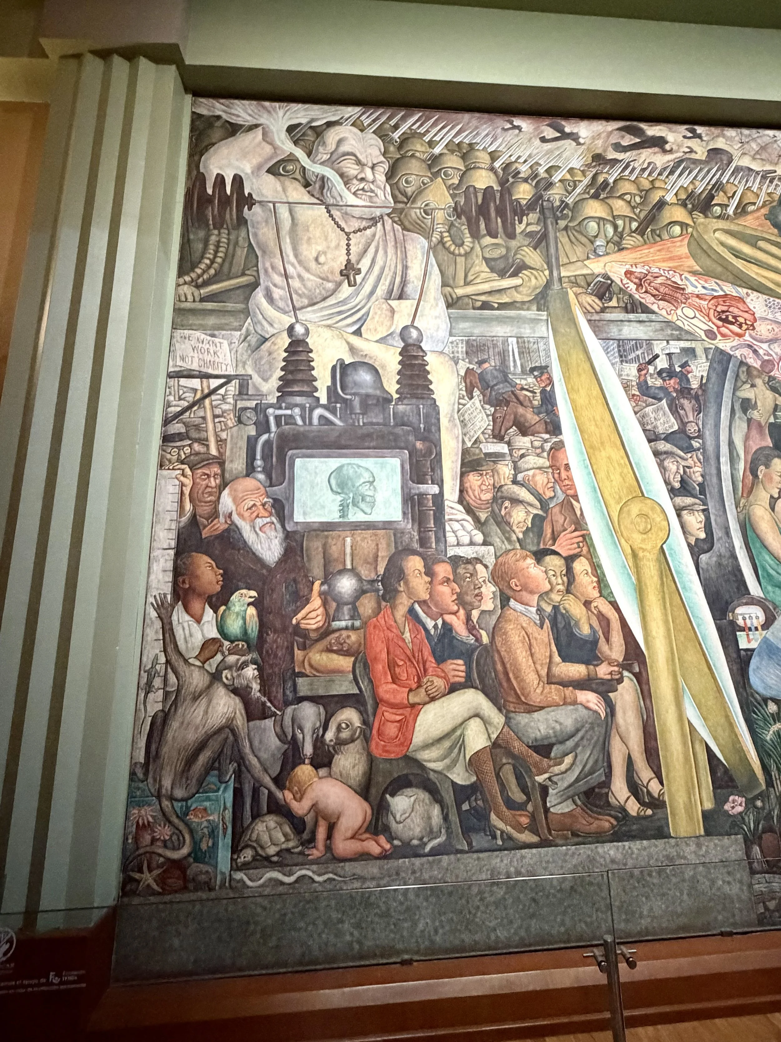  Charles Darwin at the feet of a cross-wearing Zeus 