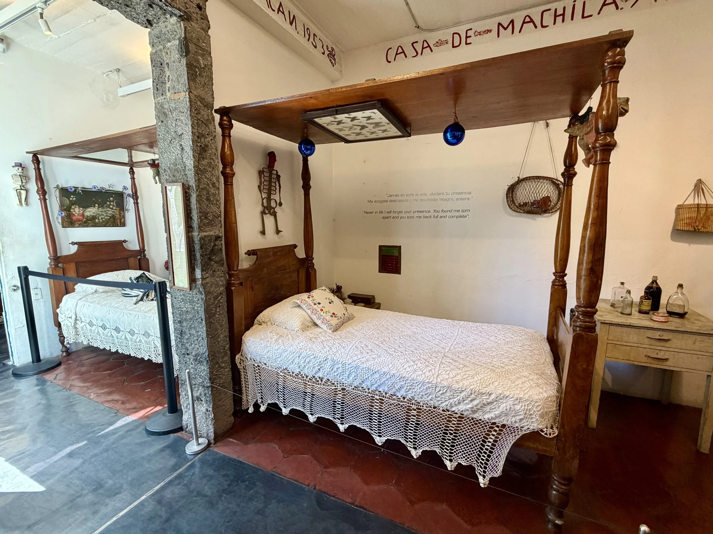 Daytime bed (left) and nighttime bed