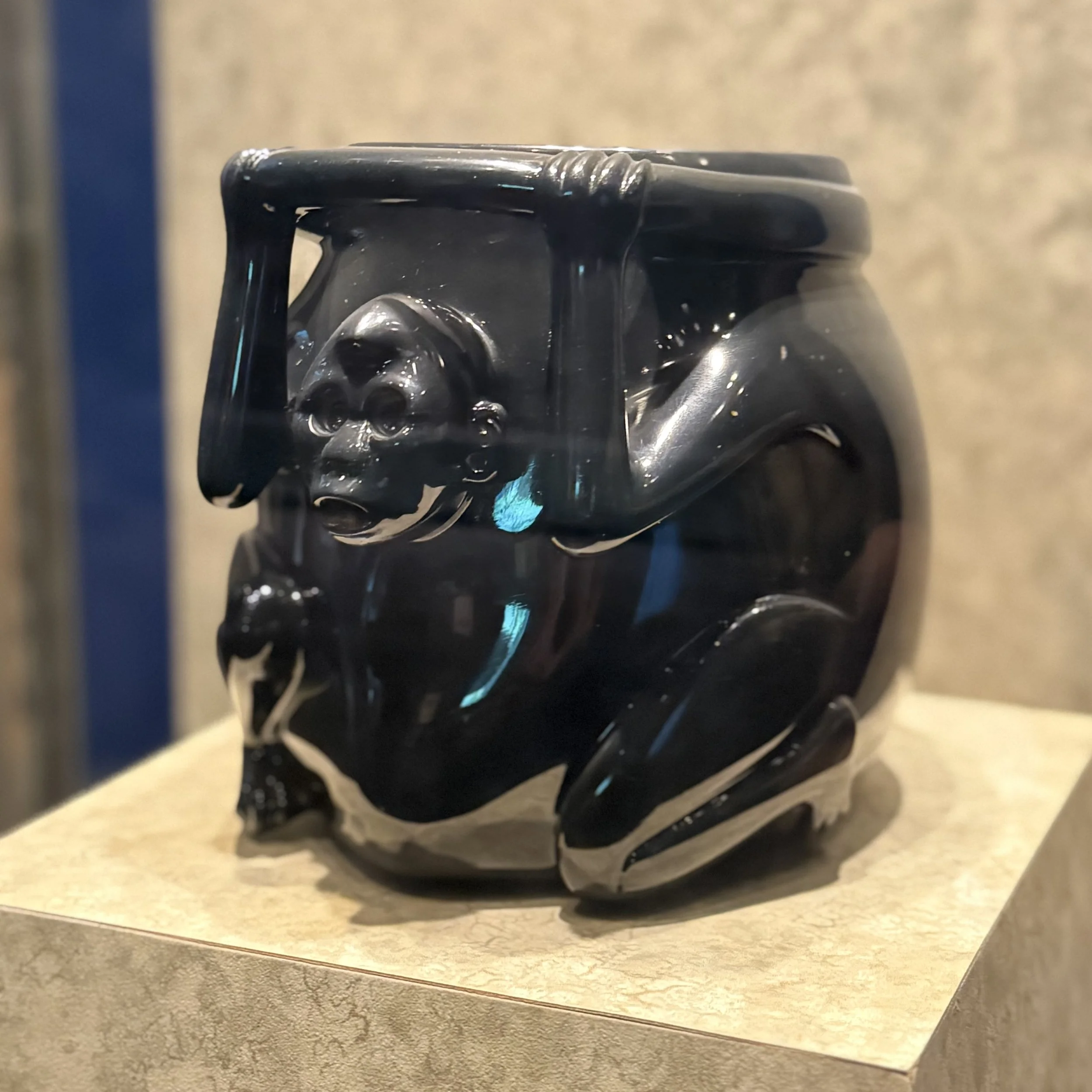 Obsidian Monkey Vase