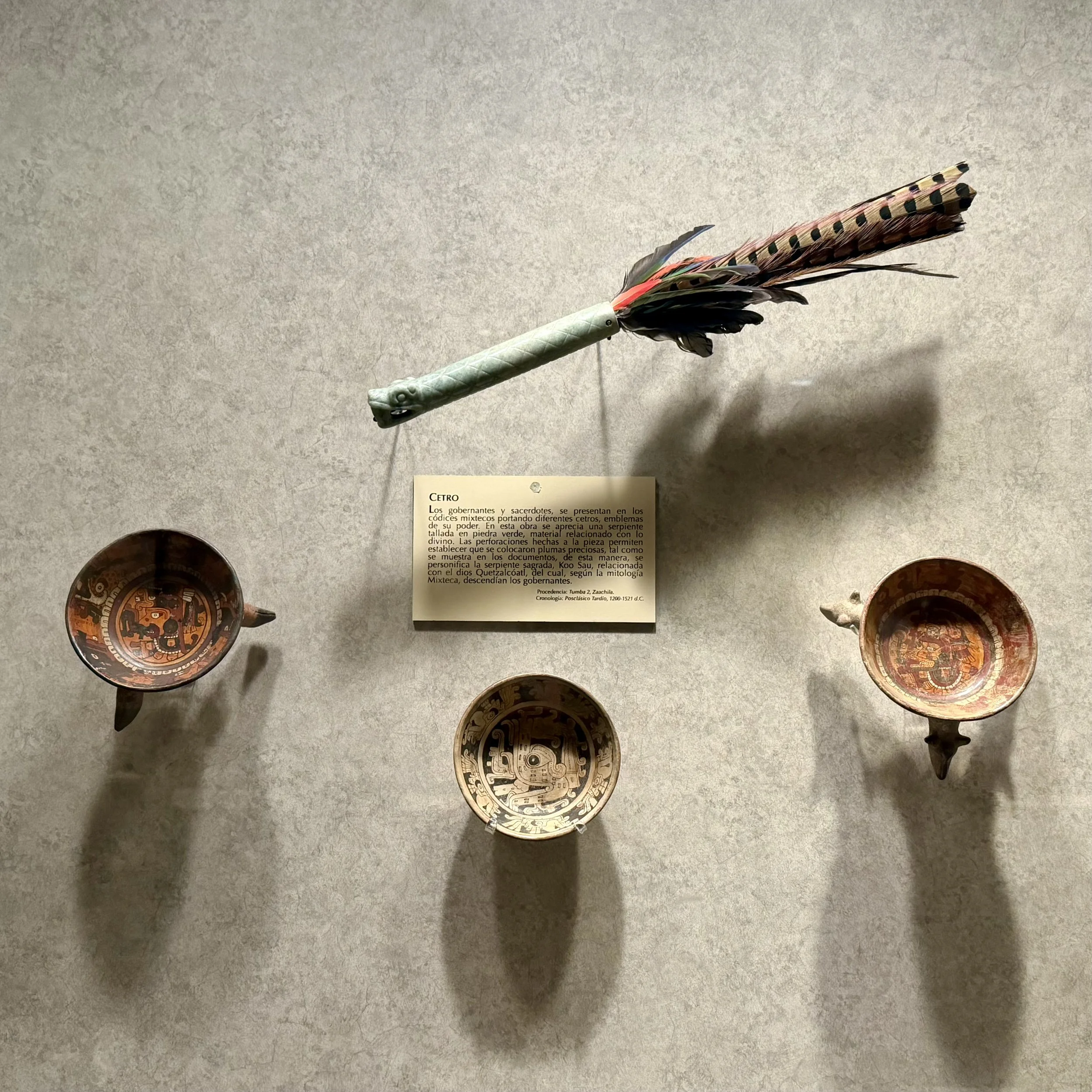 Serpent scepter carved from greenstone