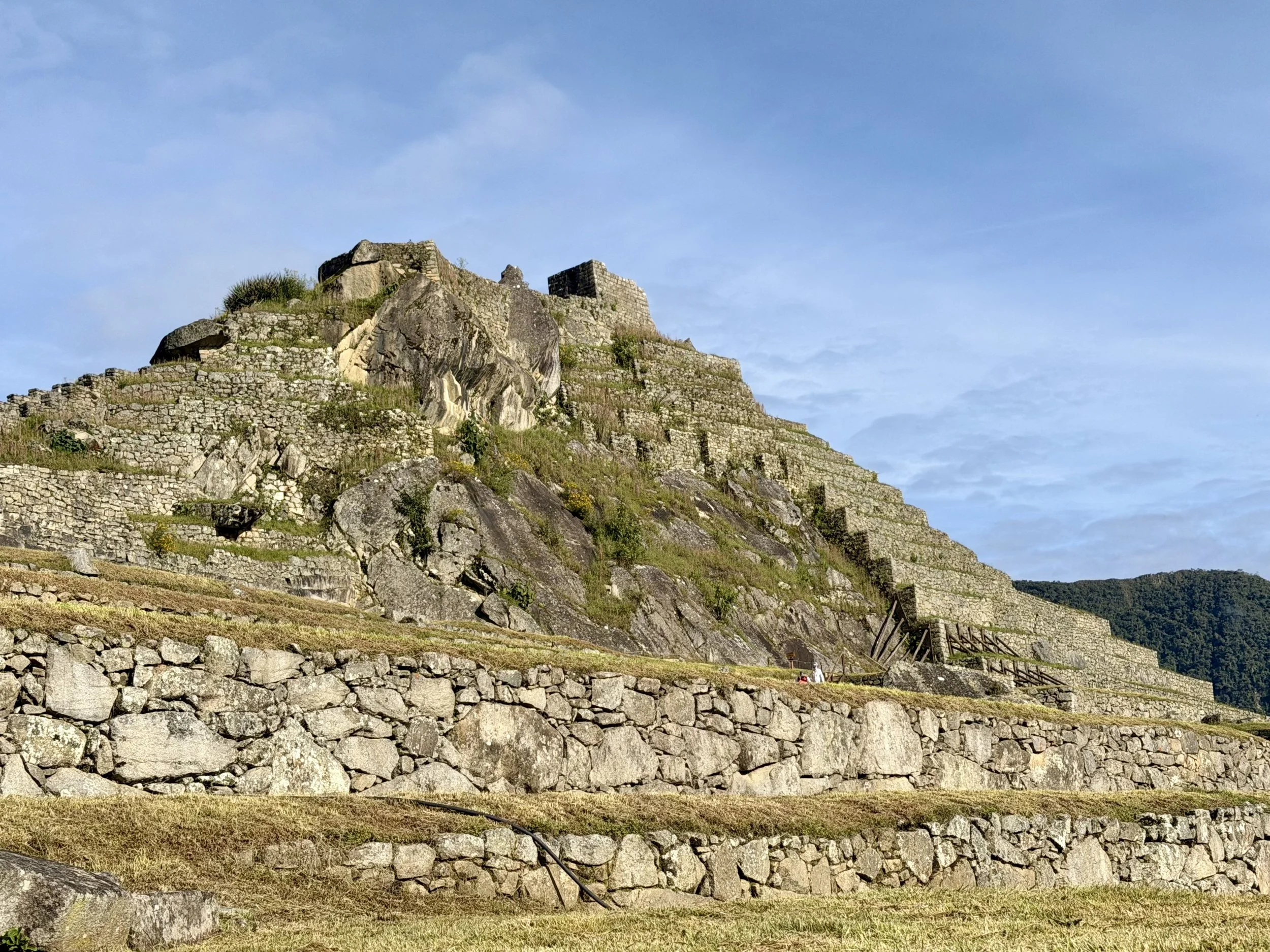 Pyramid with Intihuatana (sundial rock)