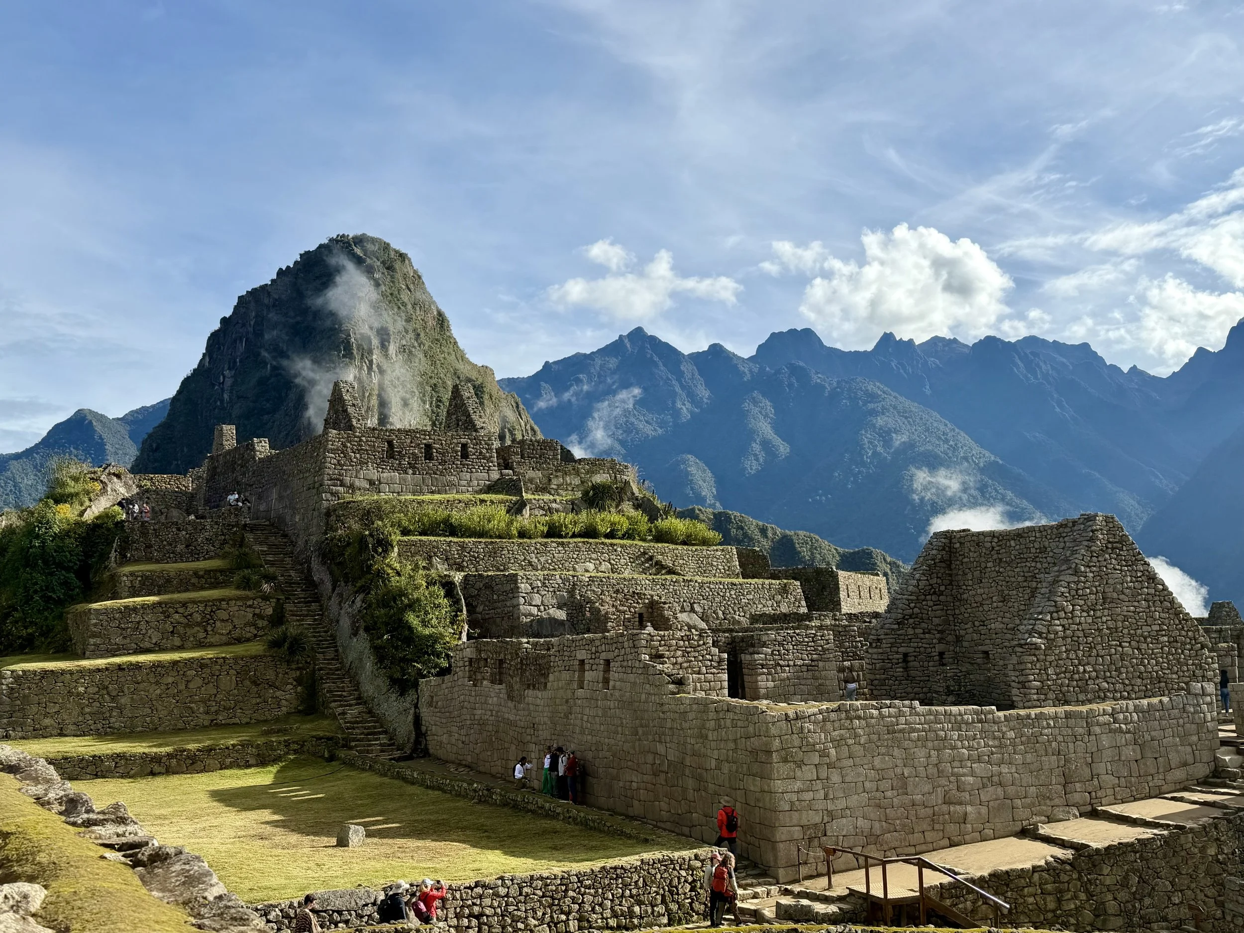 Residences and Huayna Picchu viewed from Main Square