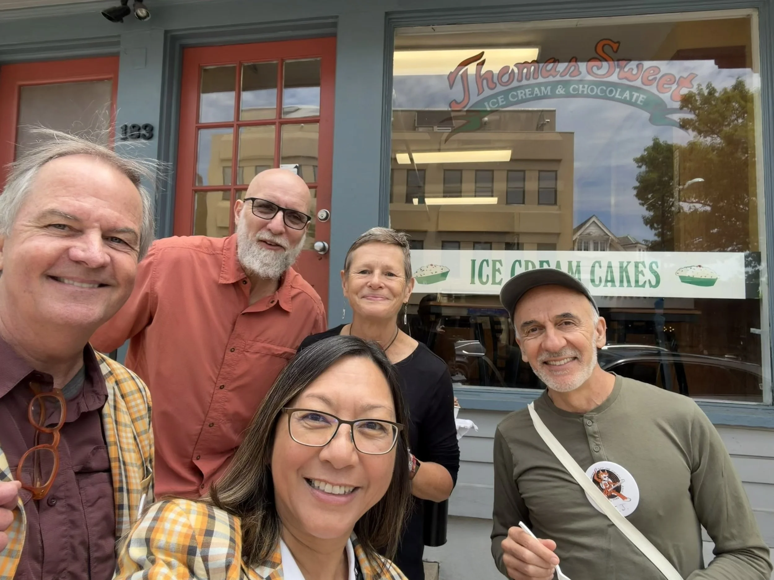 with Jimbo, Karen, and E.J. at our favorite ice cream shop