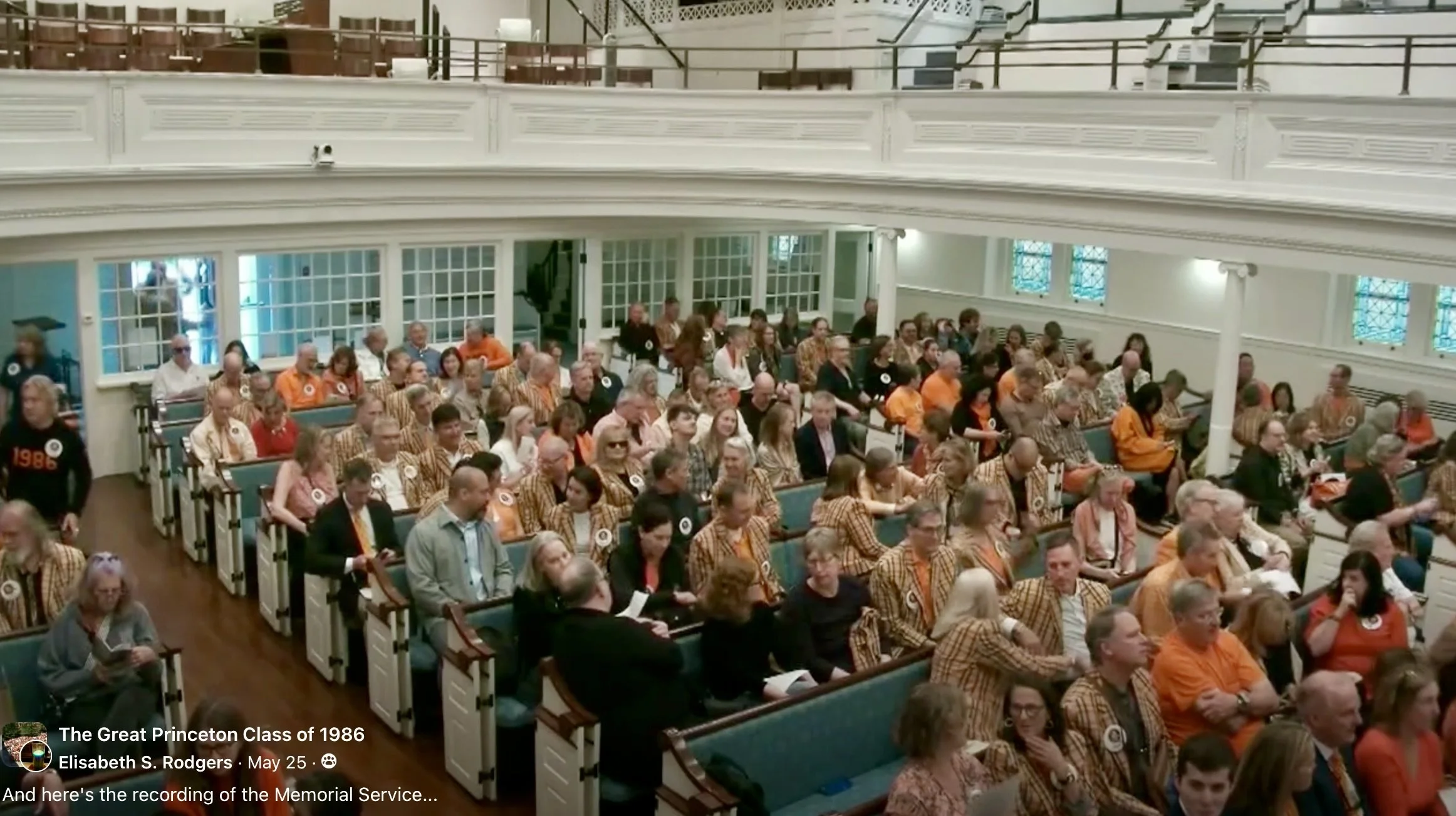 from Class of '86 Memorial Service video