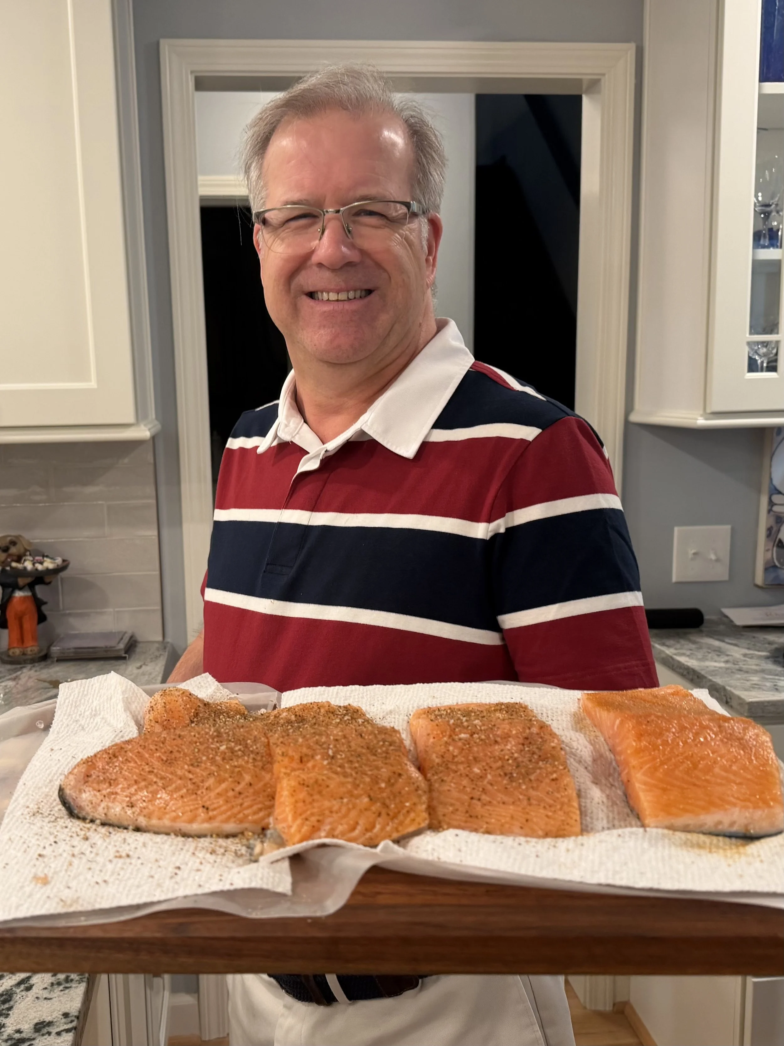 Salmon ready for the grill