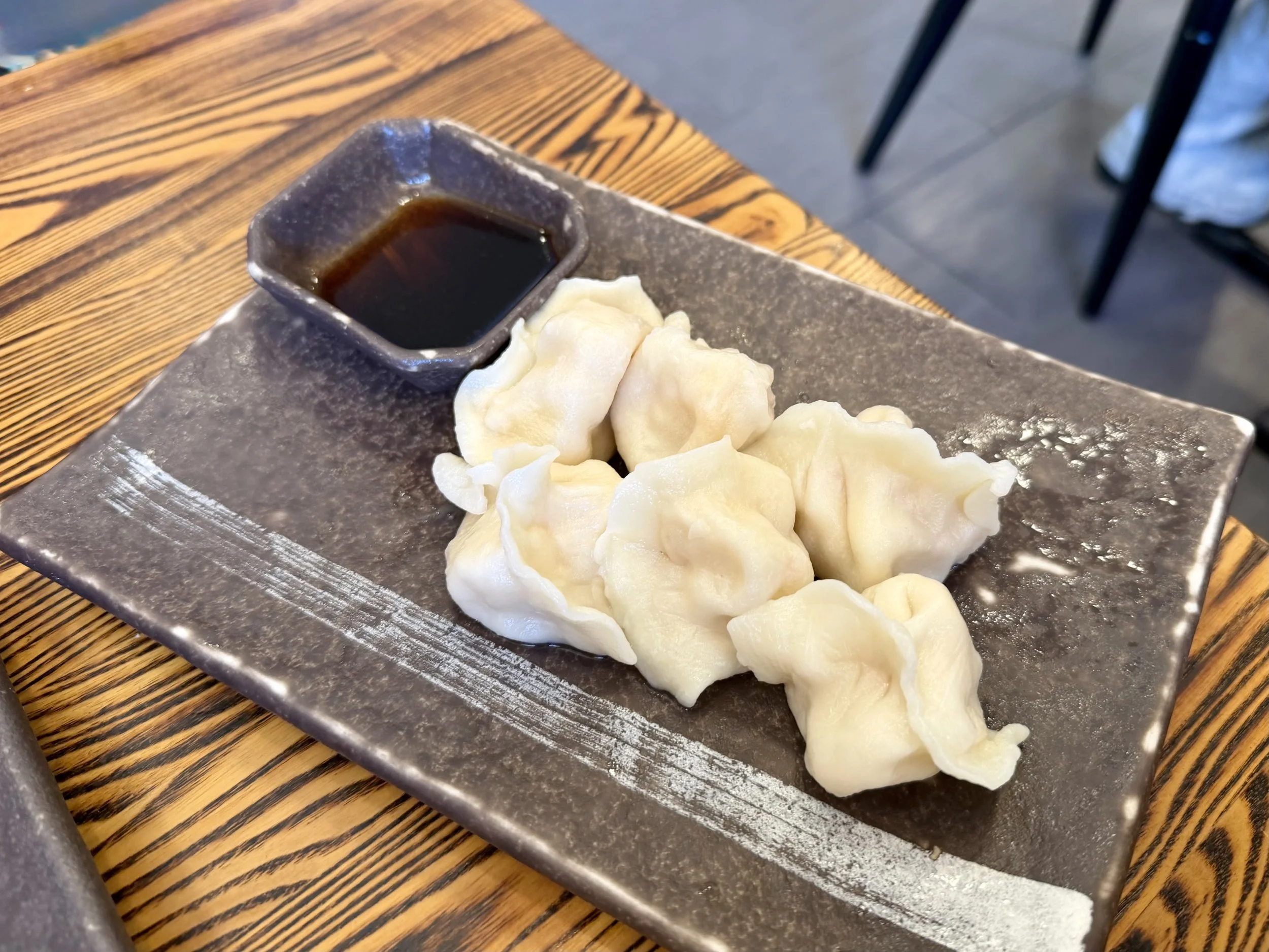 boiled vegetable dumplings (corn, carrot, water chestnuts)