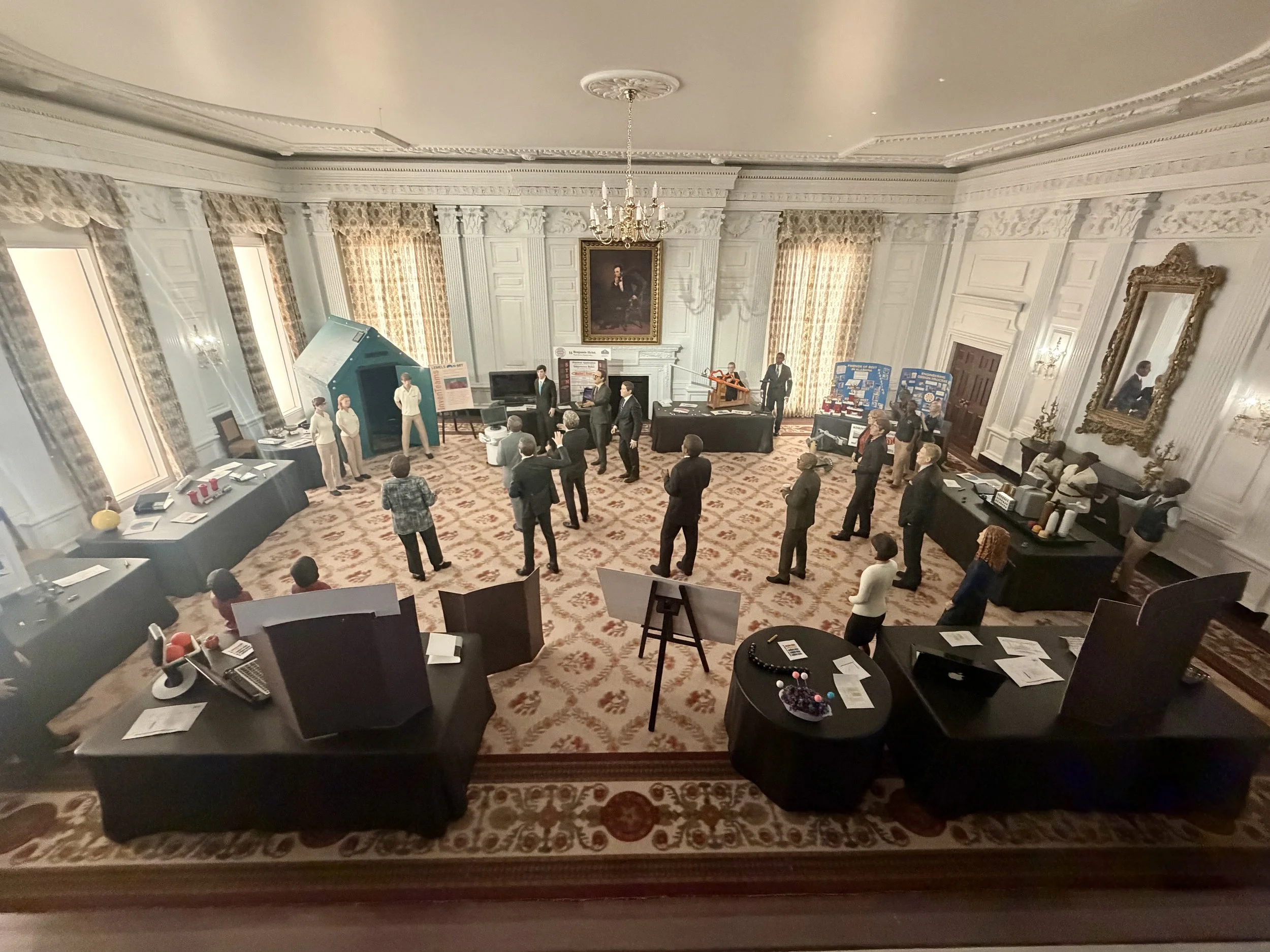 Diorama of Science Fair in State Dining Room