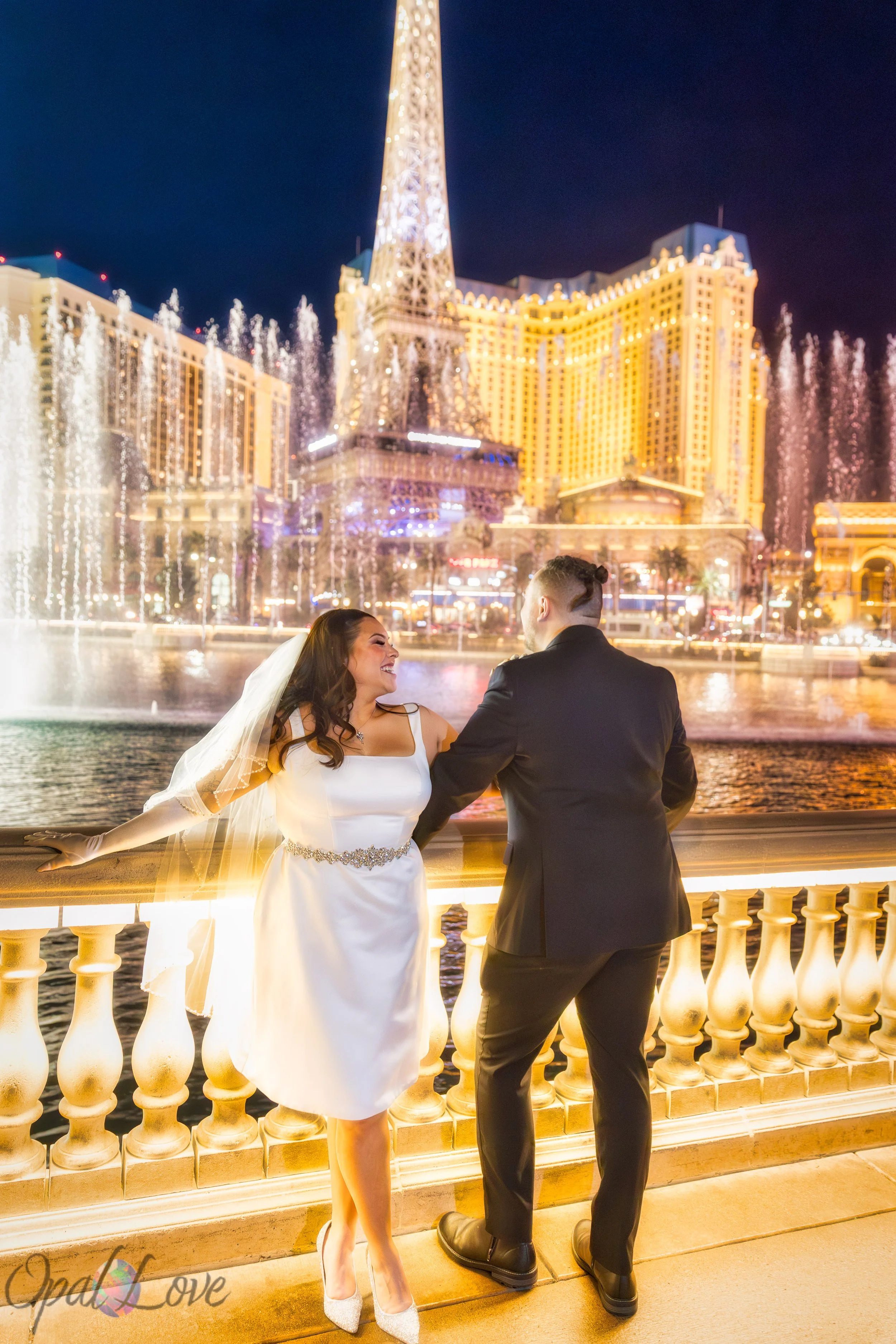 Fun Las Vegas Anniversary Photos at Bellagio and Paris