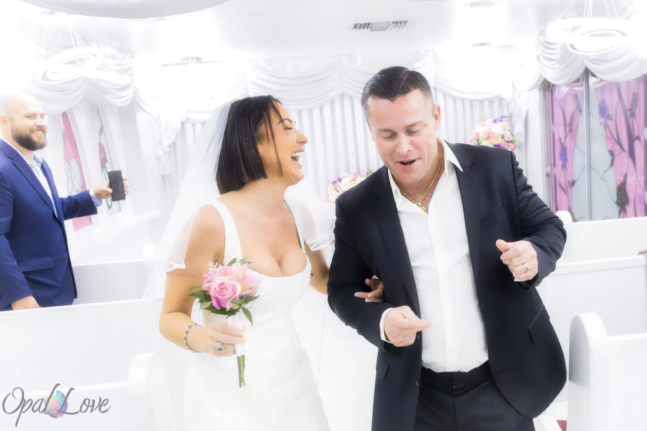 Romantic Evening Wedding at Little White Wedding Chapel in Las Vegas