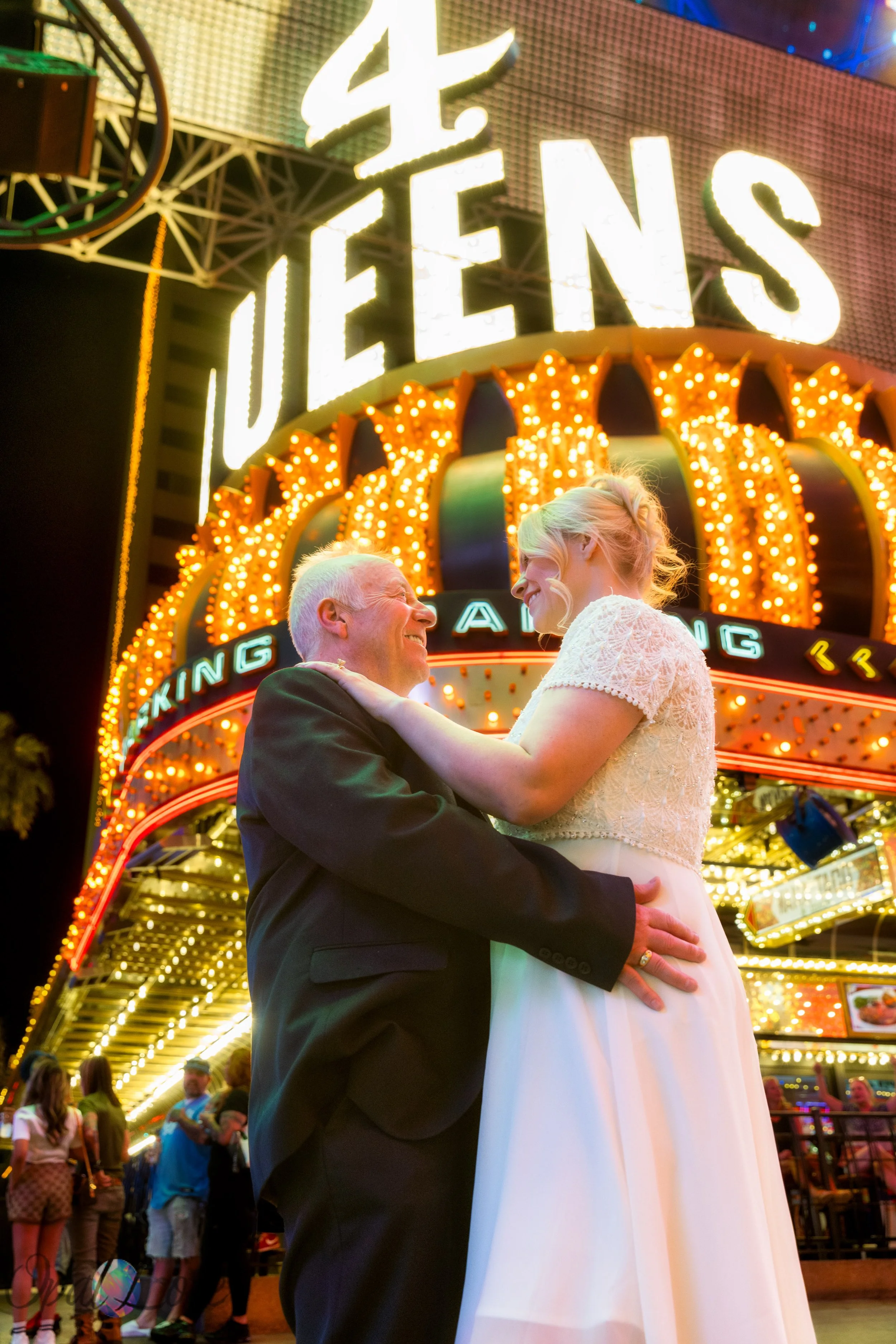 Romantic Fremont Street Wedding Photos in Downtown Las Vegas