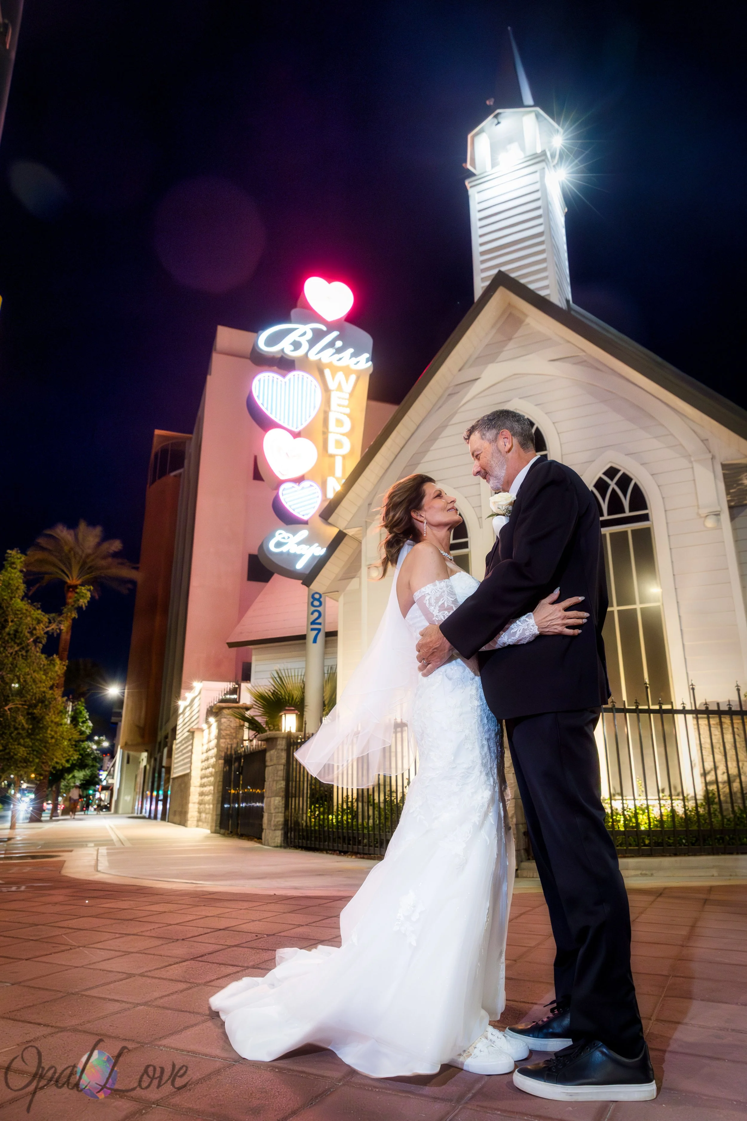 Las Vegas elopement photographer capturing ceremony inside a chapel