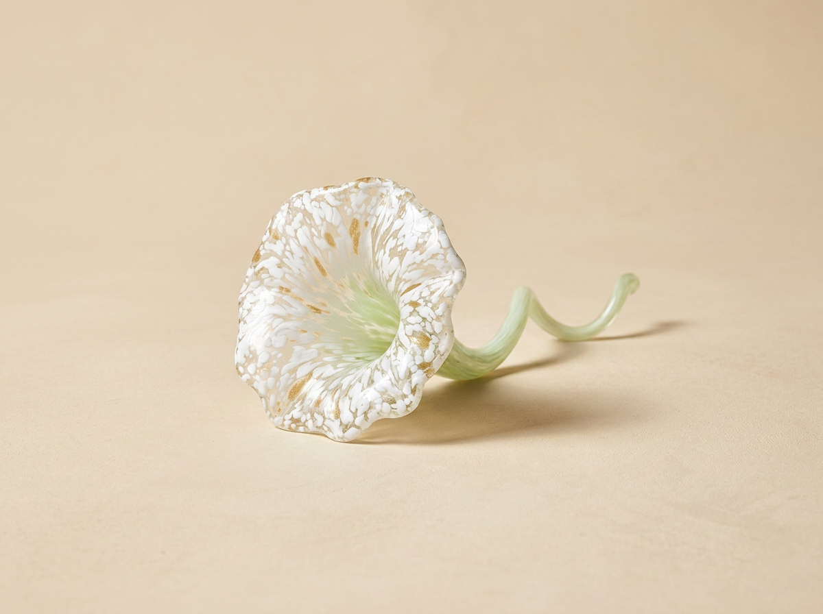 White glass flower