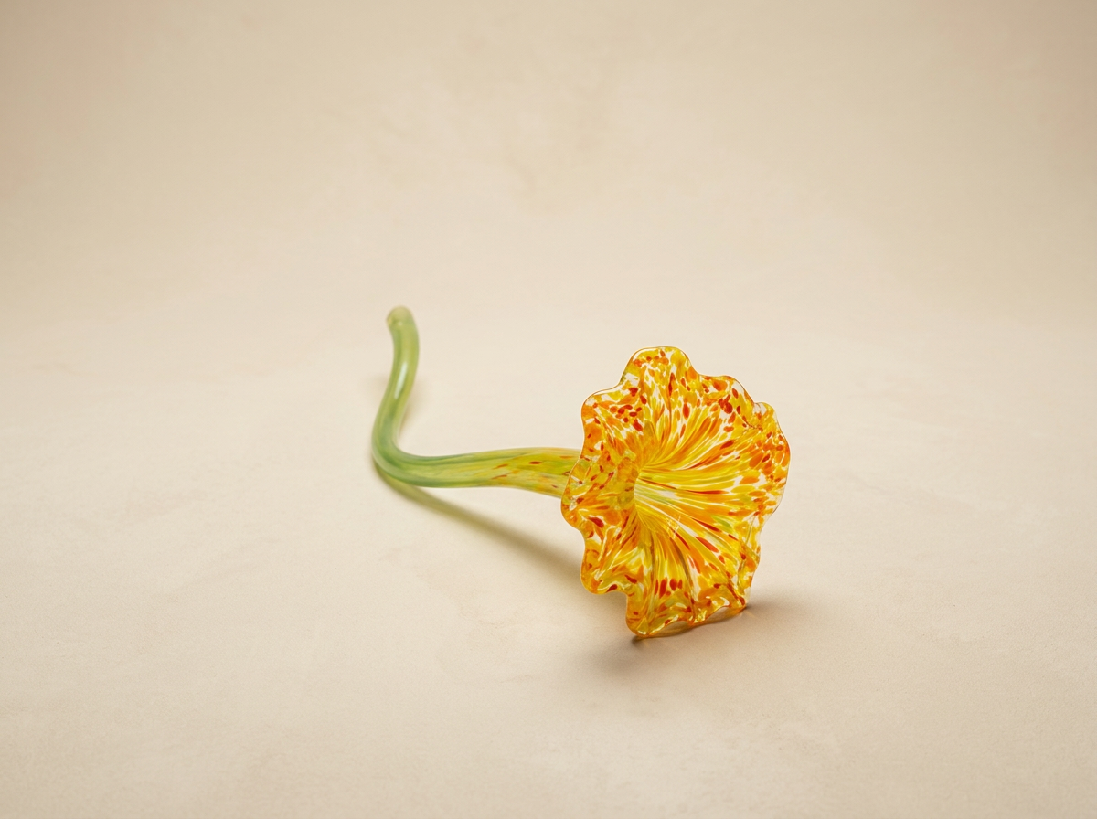 Yellow glass flower