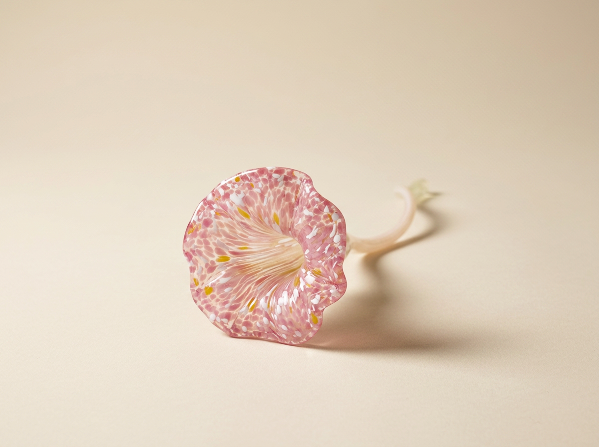 Pink glass flower