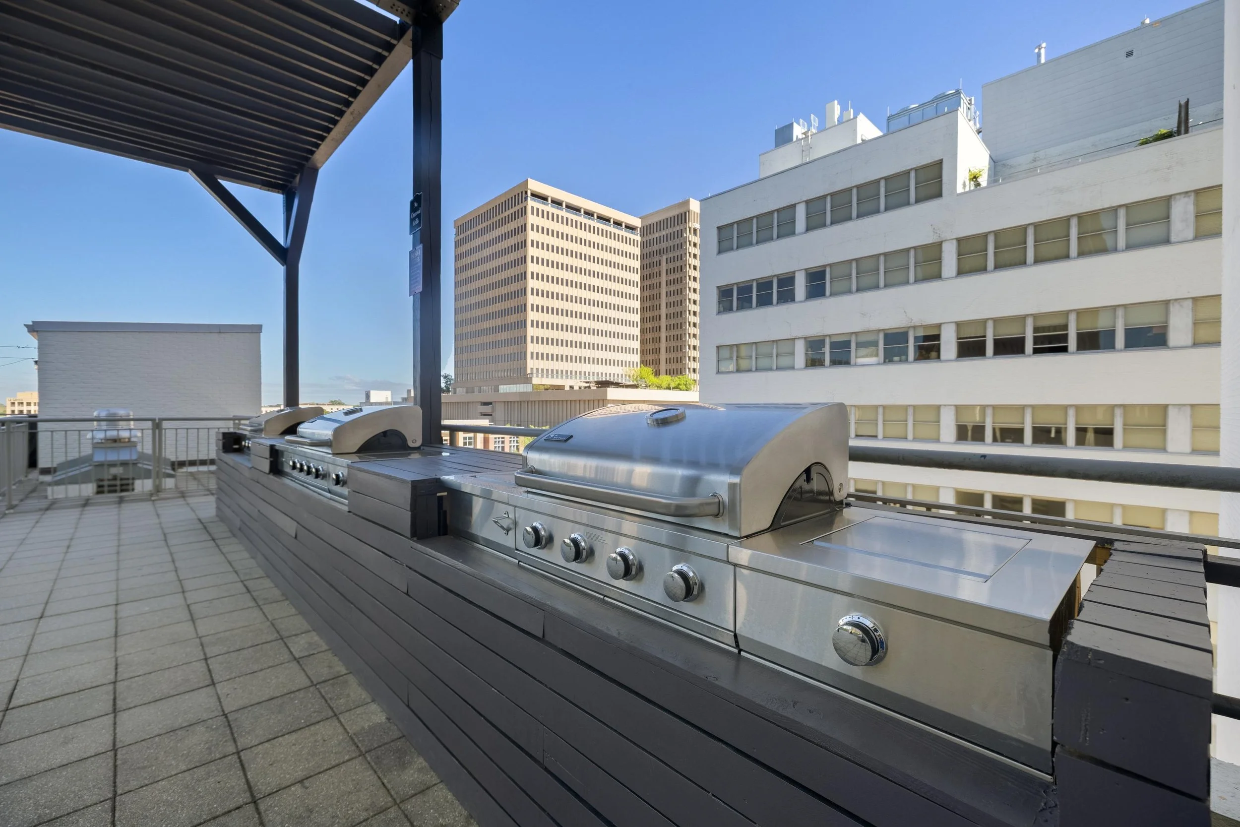 Luxury apartment rooftop landscape improvements in Baton Rouge LA