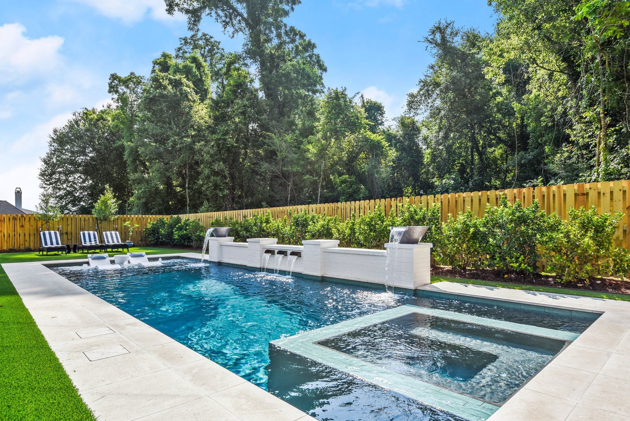backyard pool design and installation in Brusly, LA