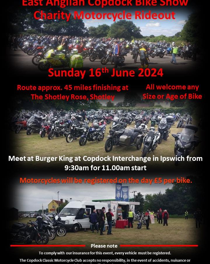 Join us on our second Charity Ride Out. 
All proceeds will go to SERV.