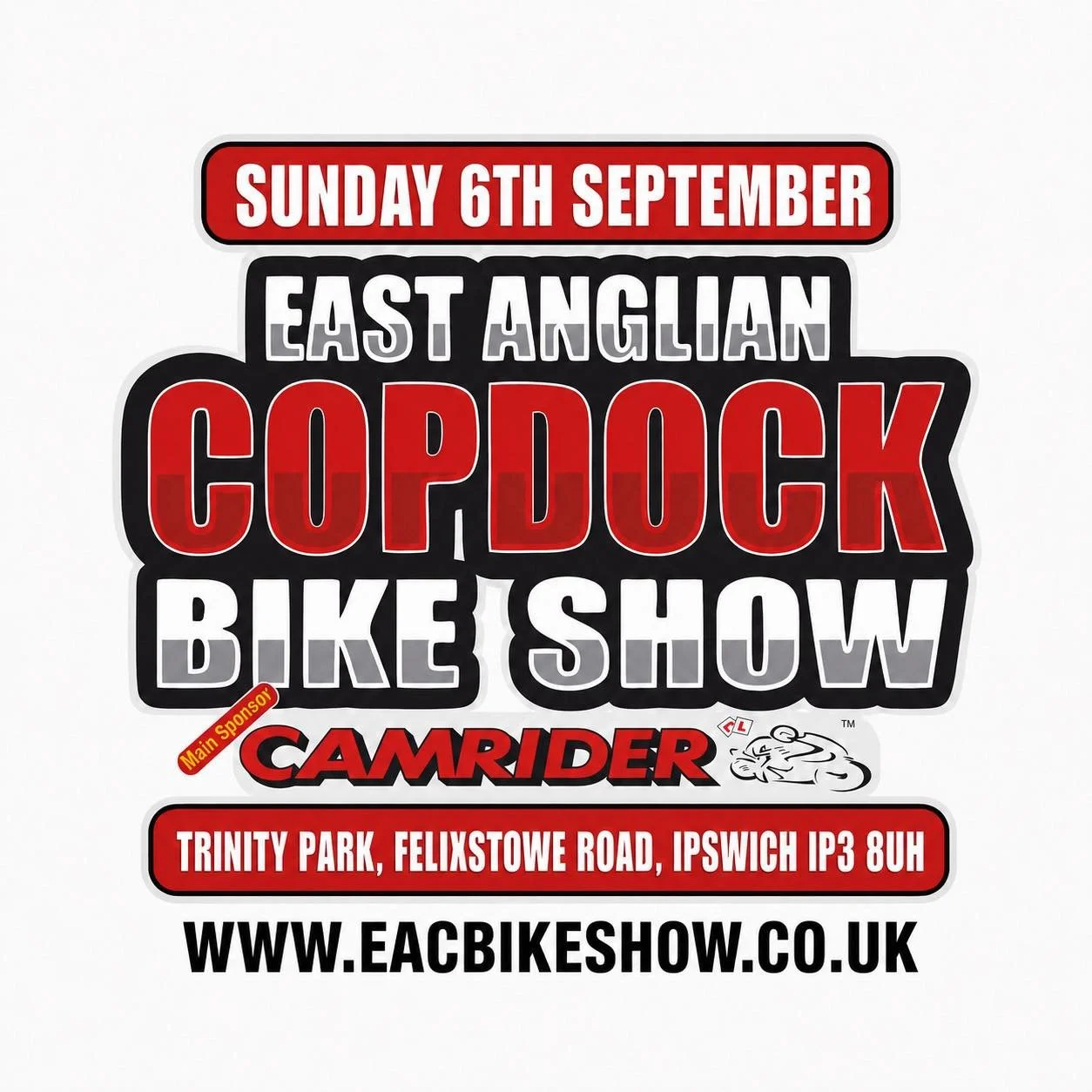 ‼️ COMPETITION TIME AGAIN ‼️

WE ARE GIVING AWAY TWO ADULT DAY SHOW TICKETS!!

ALL YOU NEED TO DO TO BE ENTERED IS - LIKE, SHARE AND TAG SOMEONE ON THIS POST. 

YOU MUST DO ALL 3 TO BE ENTERED. 

Good luck. 

#eastangliancopdockbikeshow #luckywinner 