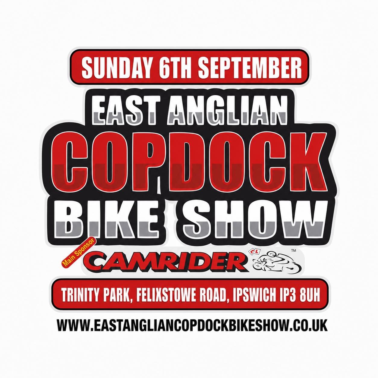 ‼️ COMPETITION TIME ‼️

Like, Share and tag someone in the comments of this post to be entered to win 2 adult camping tickets for the whole weekend at the East Anglian Copdock Bike Show. #showtime #bikelife #eastangliancopdockbikeshow #bikelifeuk