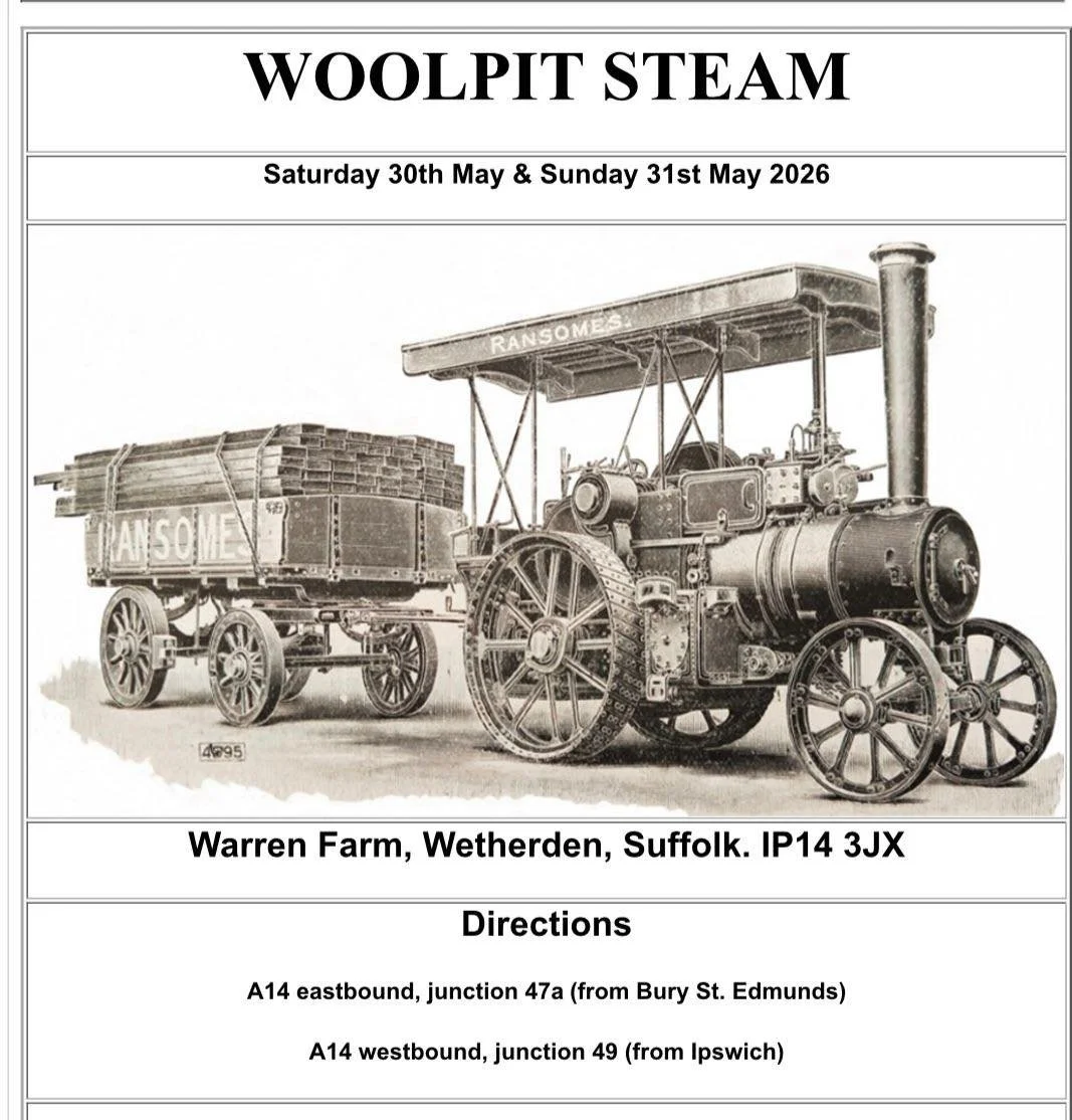 ⸻

COME AND SEE THE EAST ANGLIAN COPDOCK BIKE SHOW CREW

THIS WEEKEND AT WOOLPIT STEAM

Chrome. Steam. Petrol. Noise. Tradition.

The East Anglian Copdock Bike Show crew roll into Woolpit Steam this weekend bringing classic bikes, old-school attitude