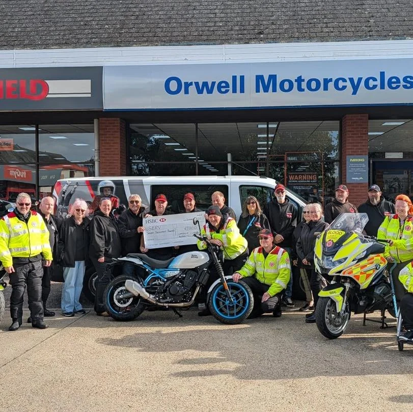 🏍️❤️ &pound;7,000 DONATION TO SERV SUFFOLK AND CAMBRIDGESHIRE BLOODRUNNERS ❤️🏍️

Today, the Copdock Classic Motorcycle Club was delighted to present a cheque for &pound;7,000 to SERV Suffolk and Cambridgeshire Bloodrunners.

The fantastic amount wa