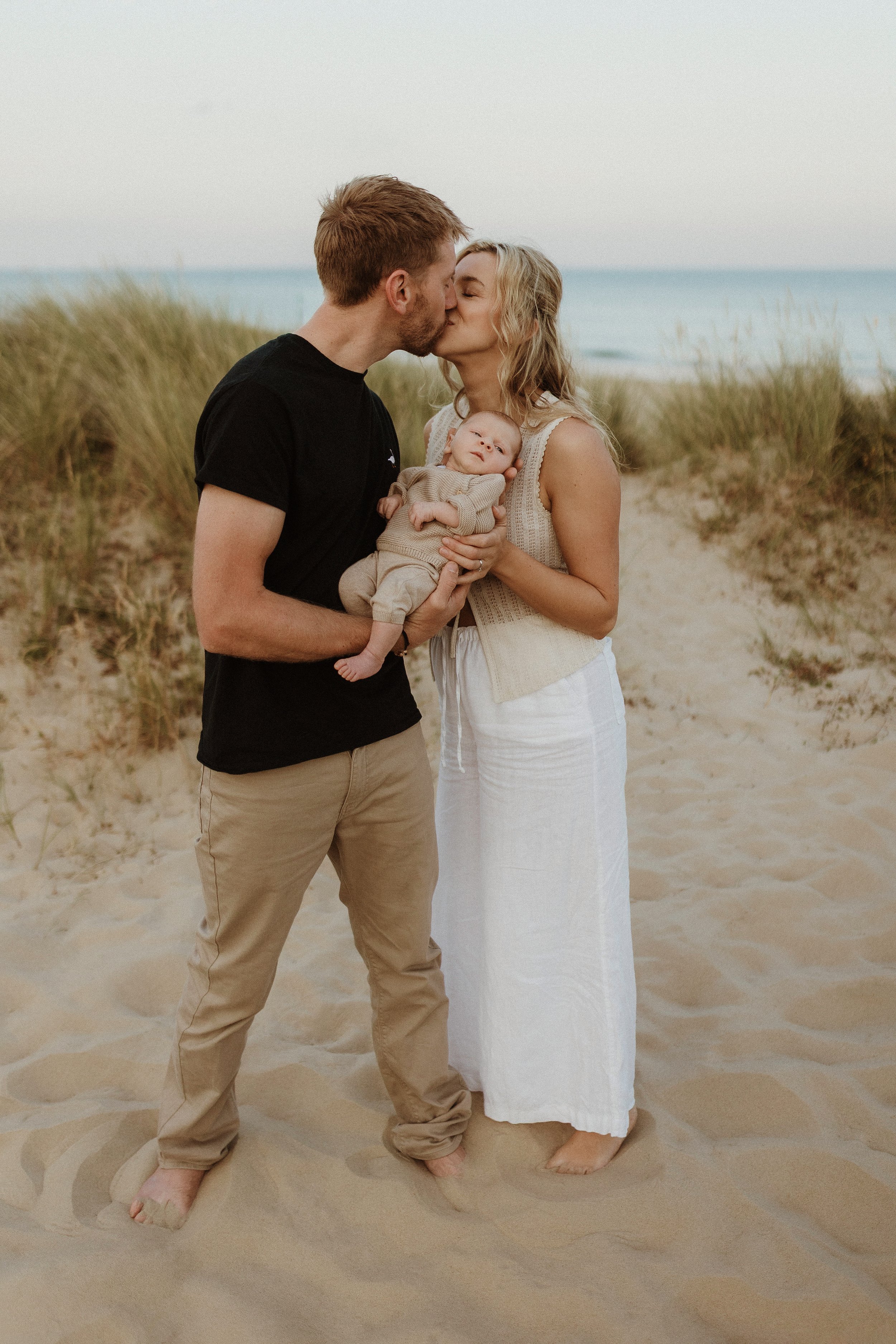 Newborn photoshoot Sandbanks beach