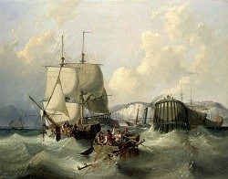 Brig leaving Dover