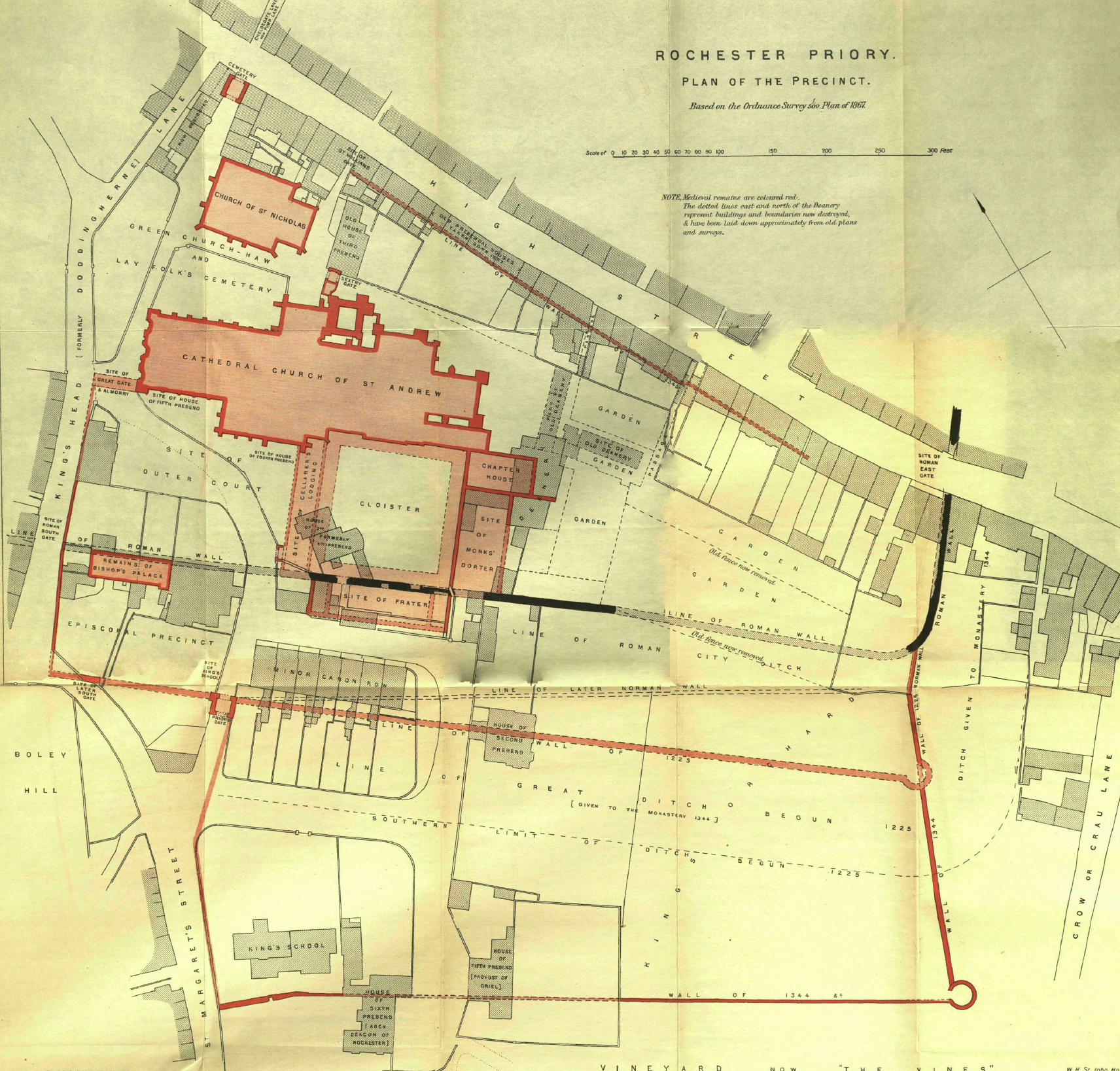 The Architectural History of the Cathedral Church and Monastery of St Andrew at Rochester II. The Monastery