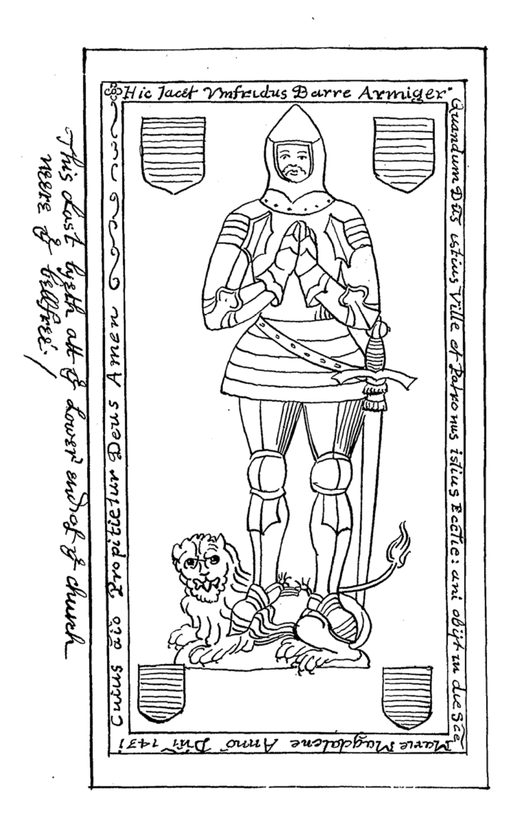 Some Account of Brasses formerly in the Church of Sevington
