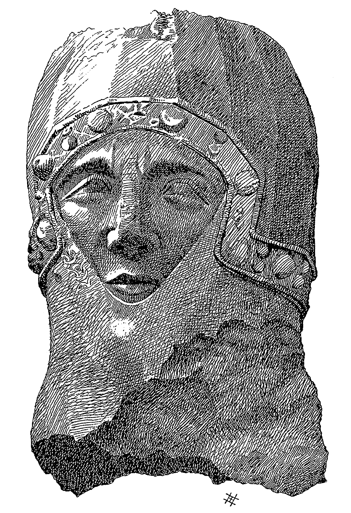 Sculptured Head of Knight in Canterbury Cathedral