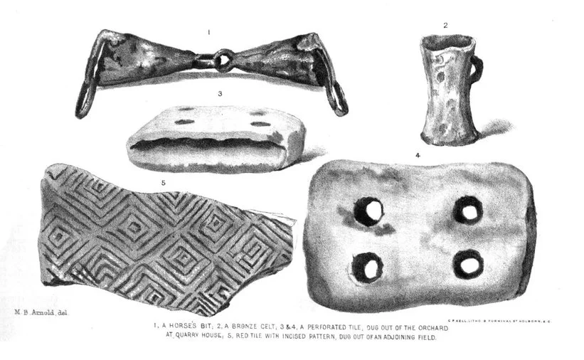 Roman remains and a Celt, found near Quarry House, Frindsbury
