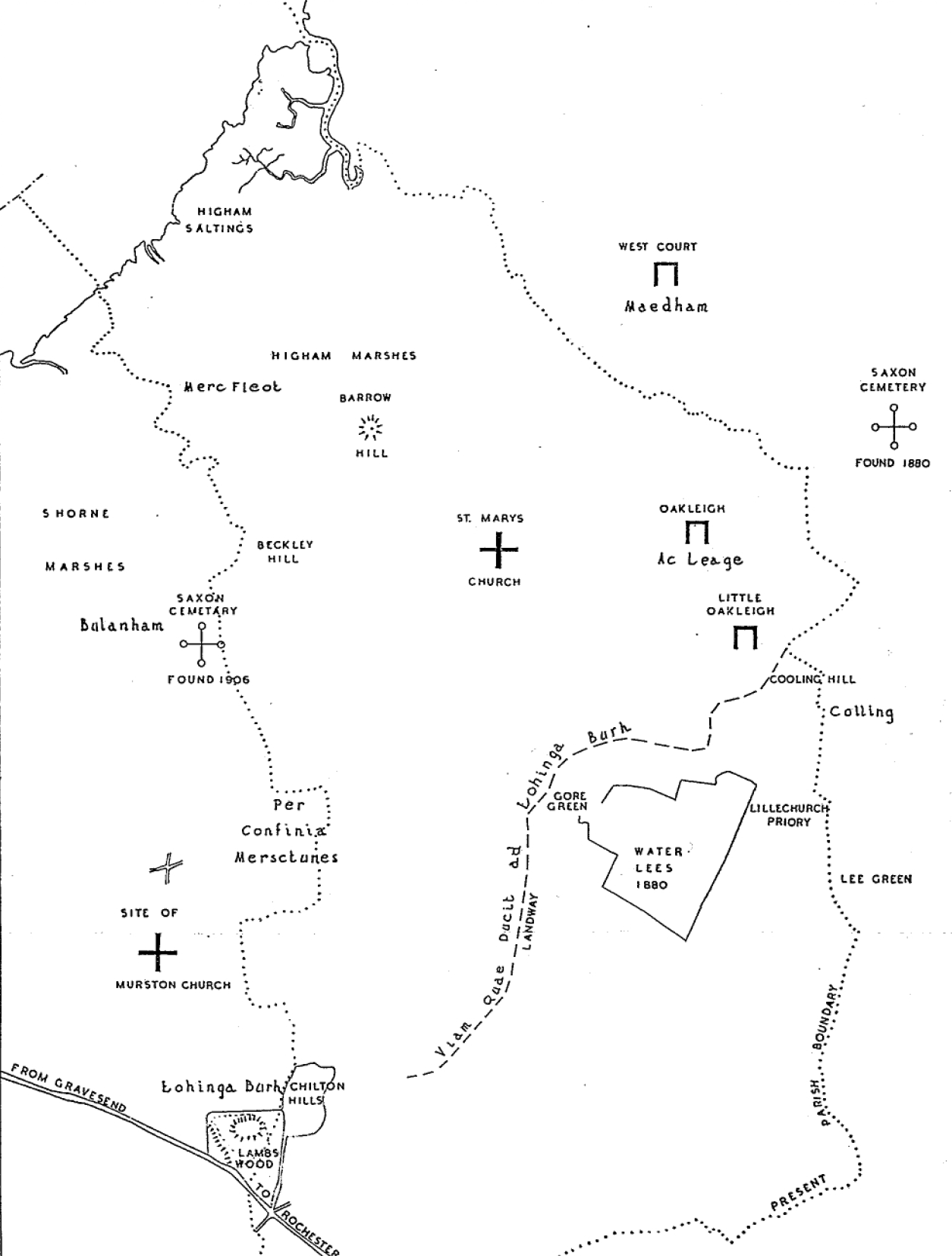 Earthworks in Joydens Wood, Bexley, Kent