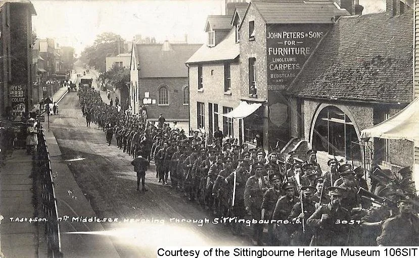 106SIT Troops of 7th Middlesex in West Street Sittingbourne.jpg