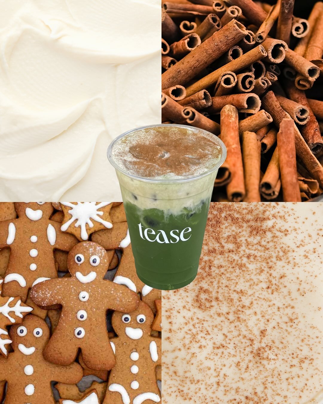 🎄 A FESTIVE WHIP 🎄 

Our Gingerbread whip has just been released! 

Made with ginger, which is great for aiding digesting &amp; reducing inflammation 💛

📍Available in Mayfair &amp; South Kensington, London stores.

✨ Refined sugar free, always. 
